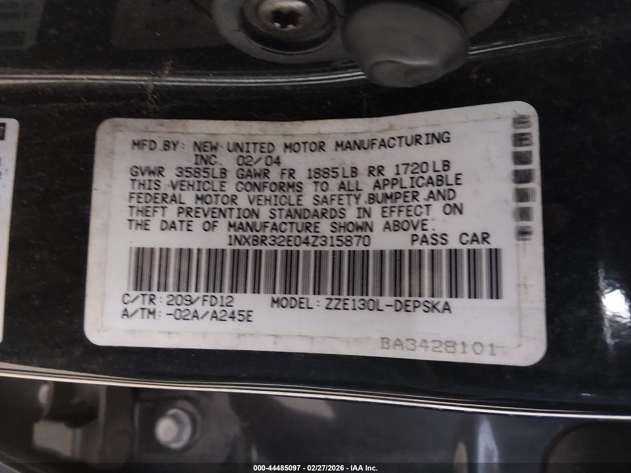 TOYOTA COROLLA image 9