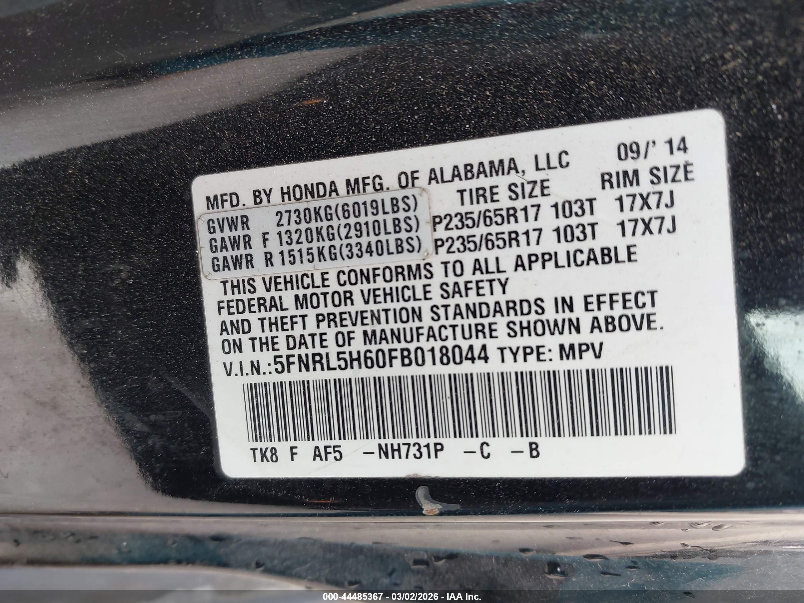 HONDA ODYSSEY image 9
