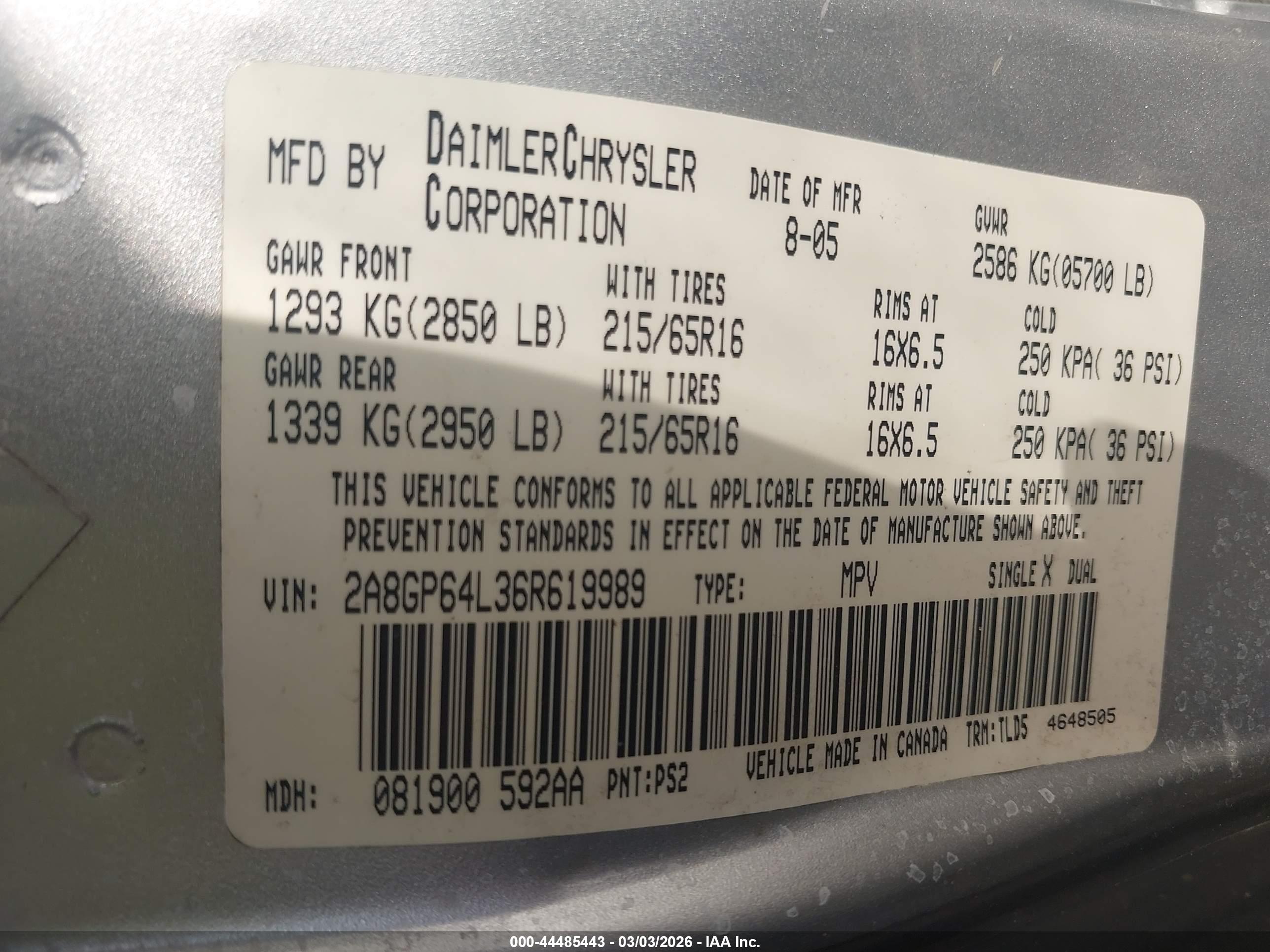 CHRYSLER TOWN image 9