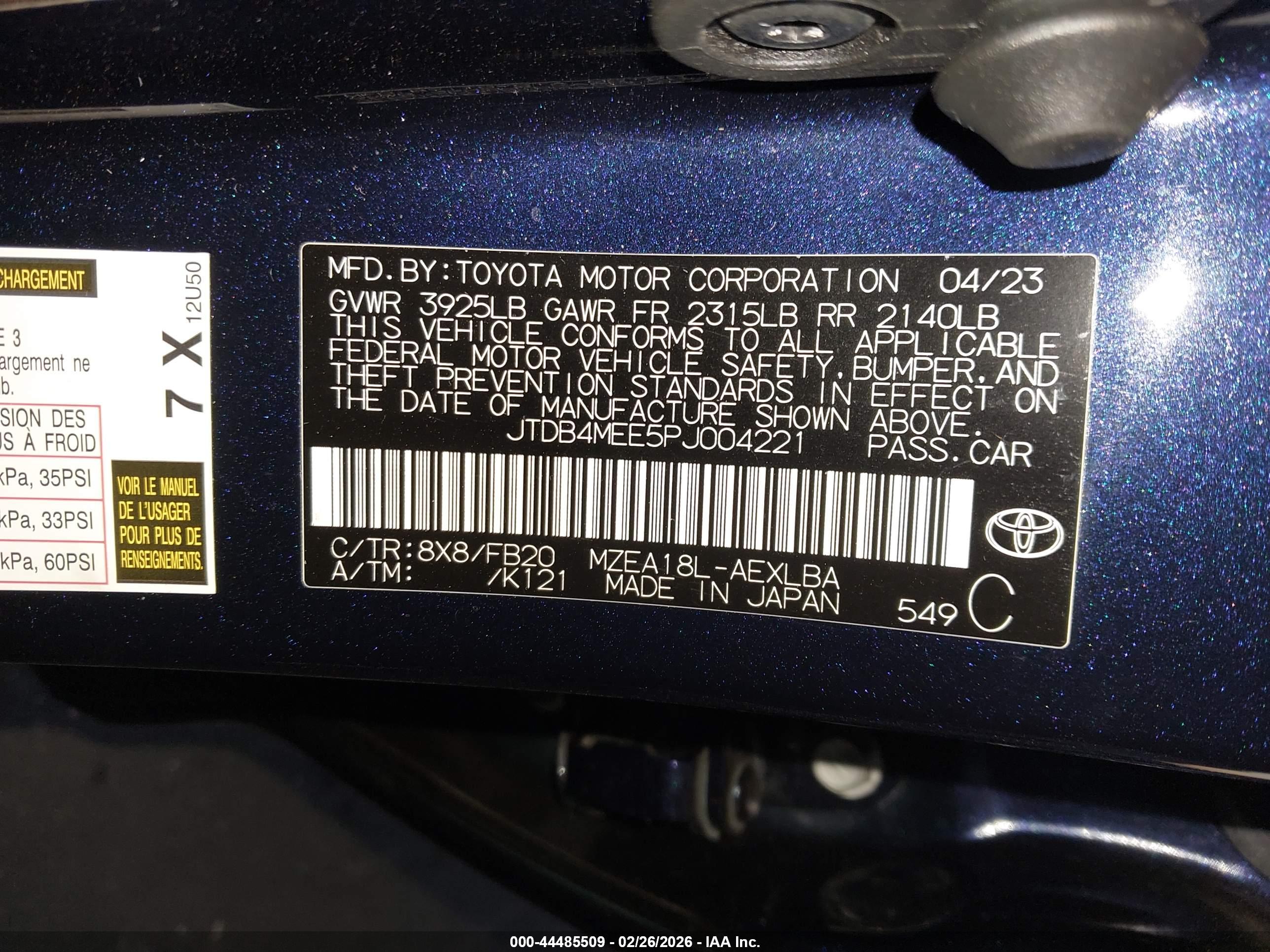 TOYOTA COROLLA image 9
