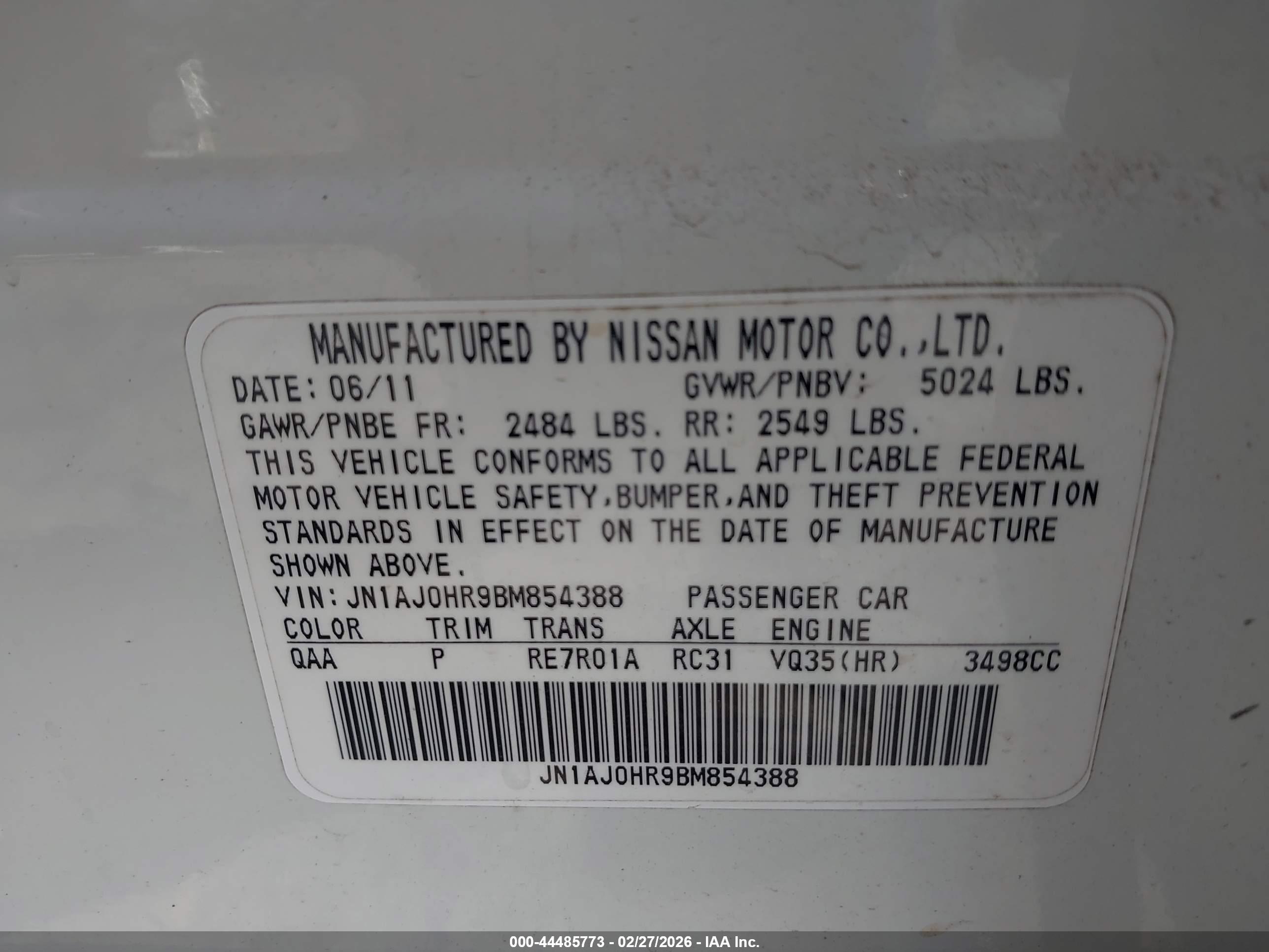 INFINITI EX35 image 9