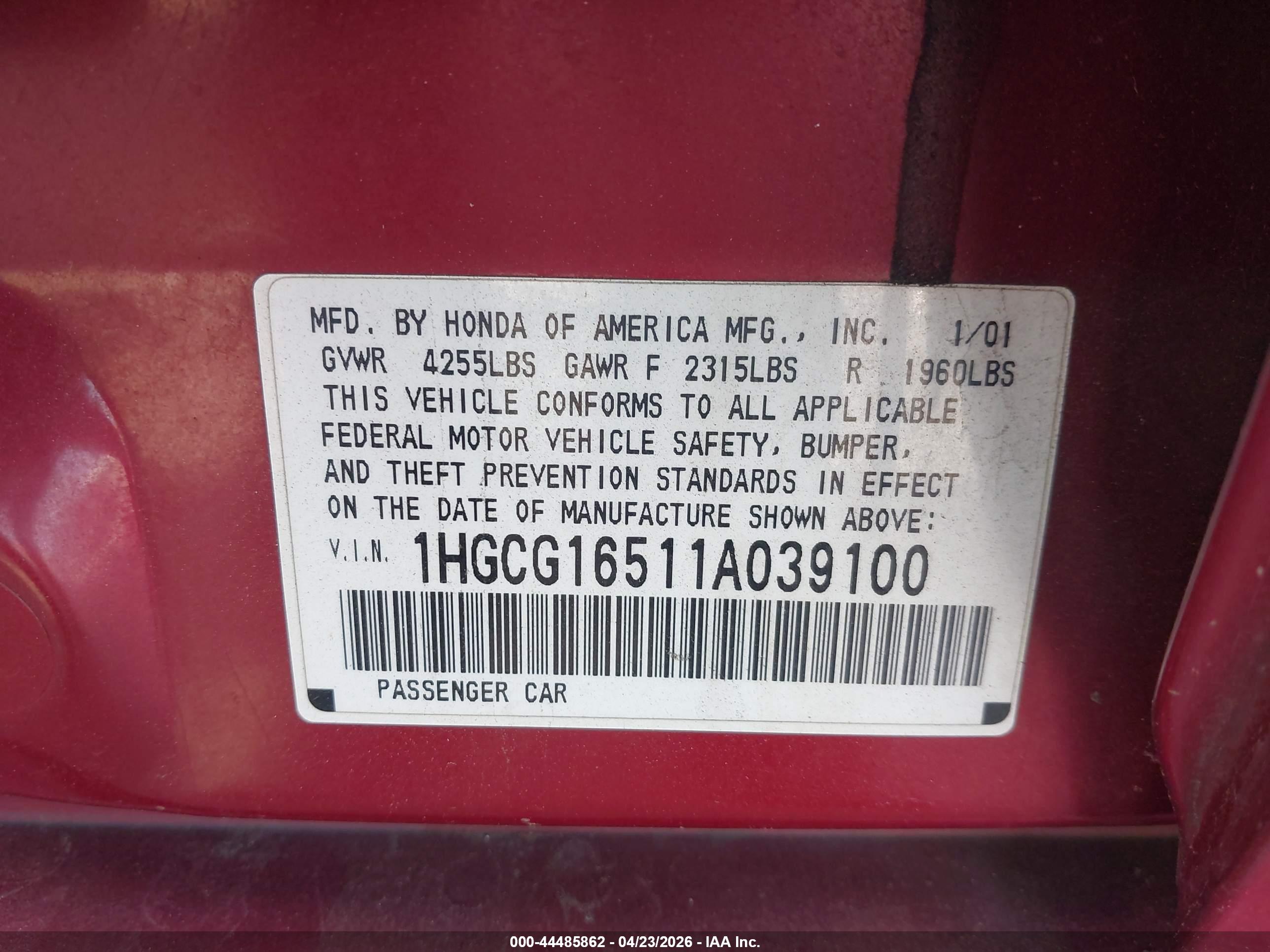 HONDA ACCORD image 9