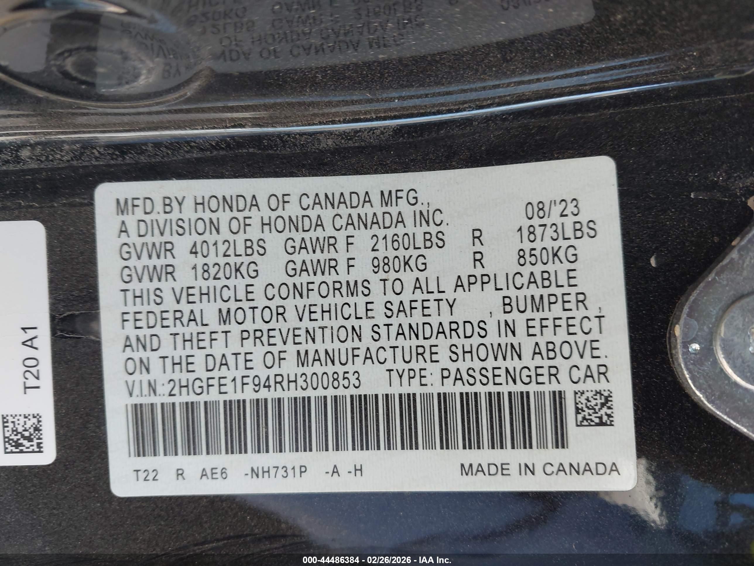 HONDA CIVIC image 9