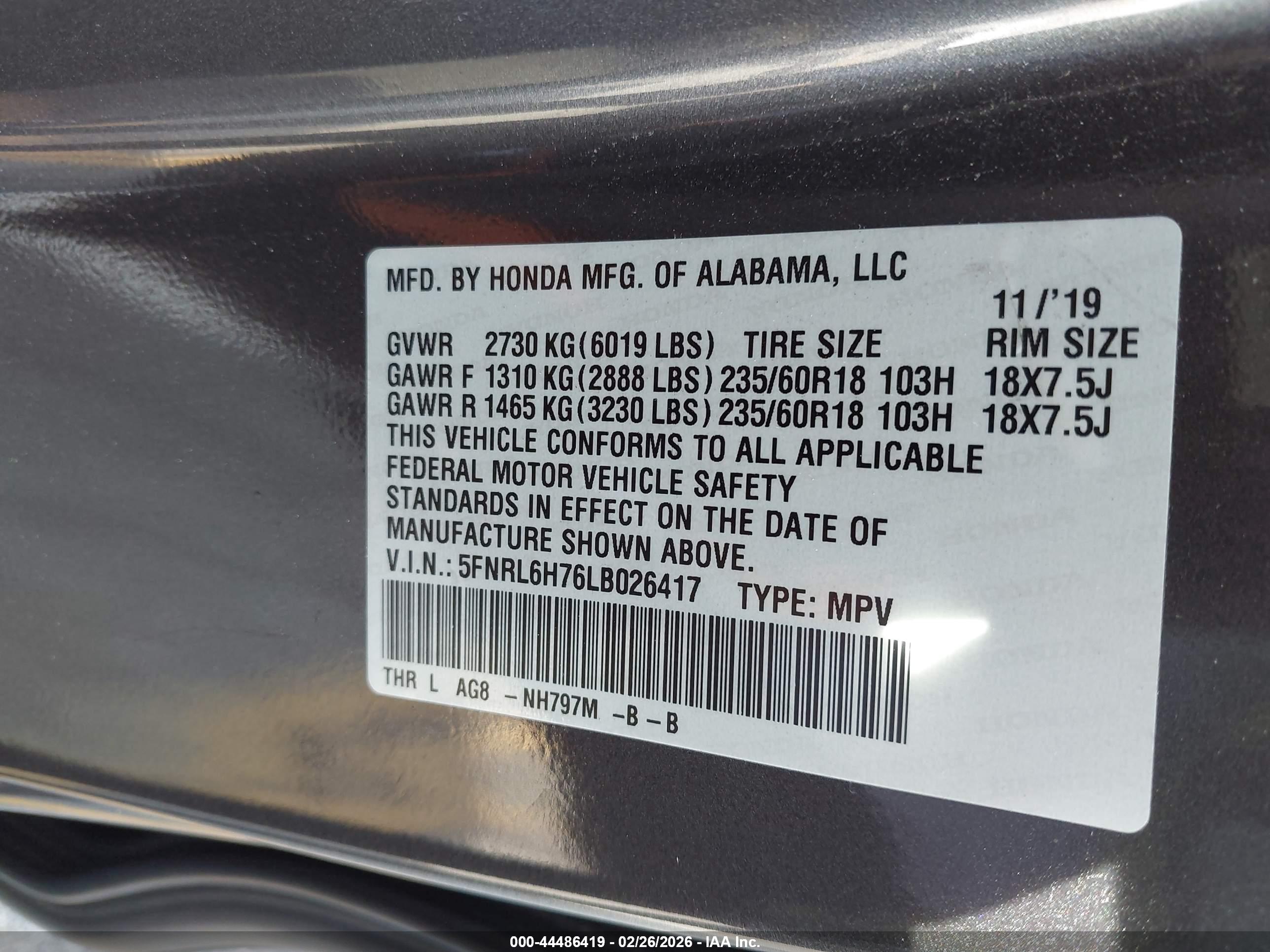 HONDA ODYSSEY image 9