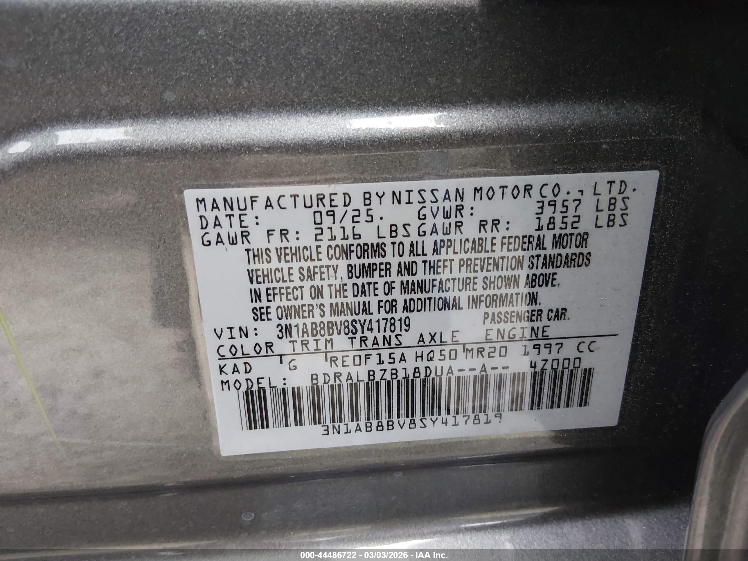 NISSAN SENTRA image 9