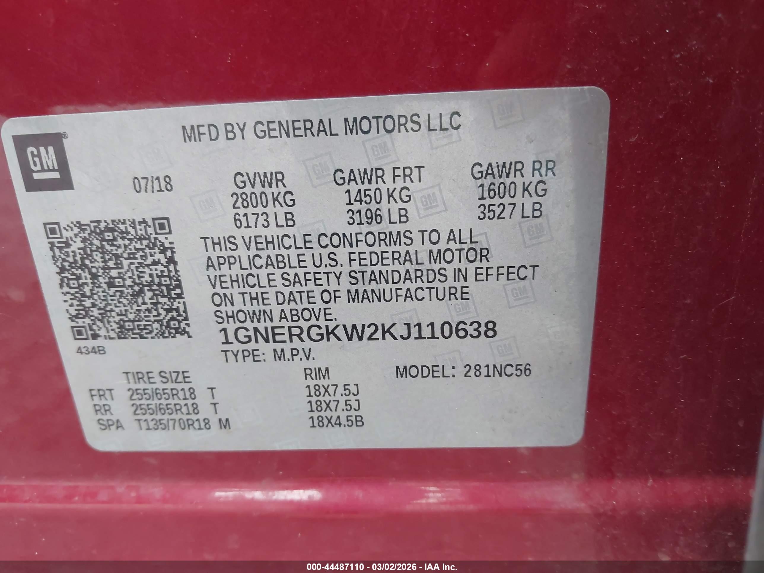 CHEVROLET TRAVERSE image 9