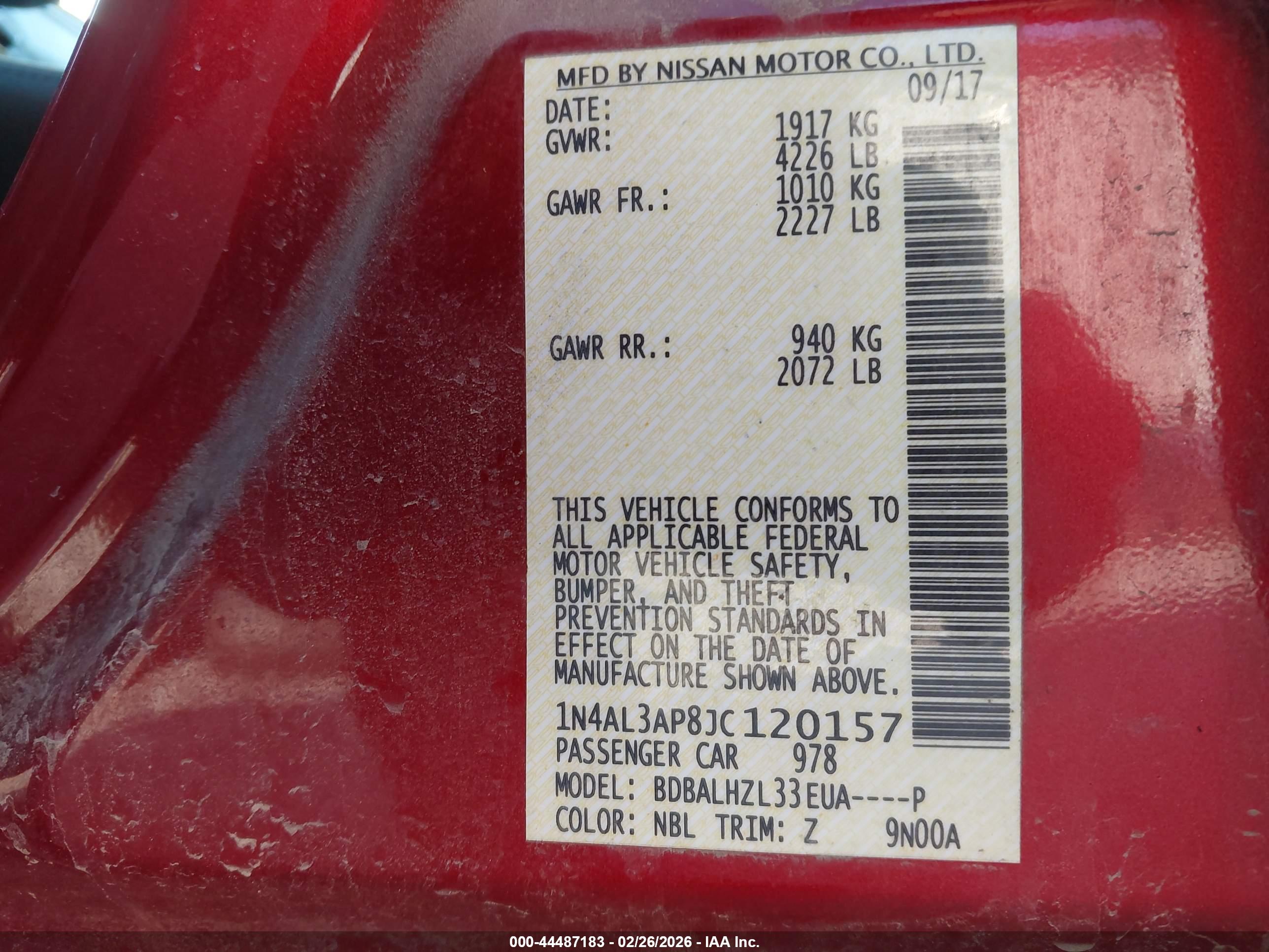 NISSAN ALTIMA image 9