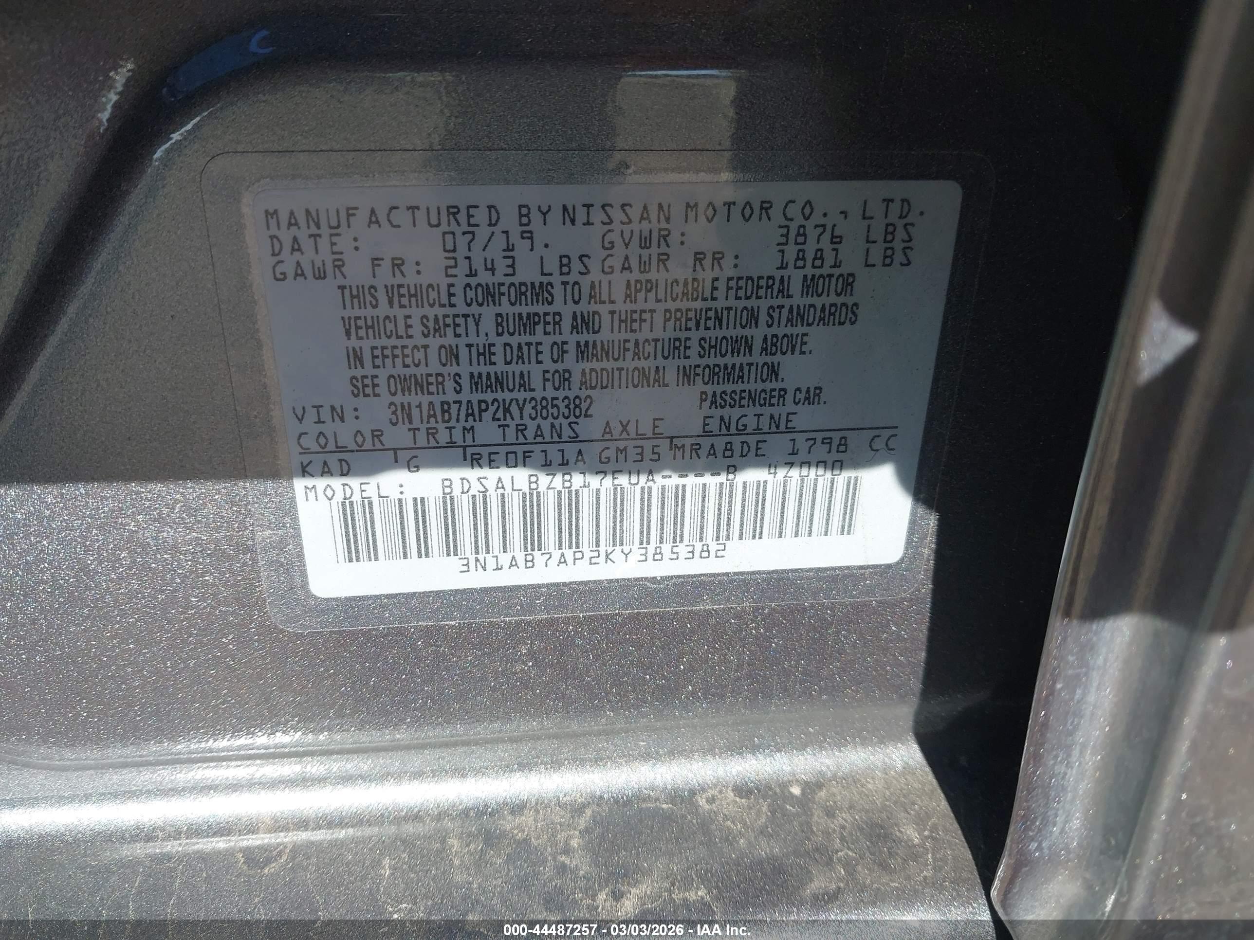 NISSAN SENTRA image 9
