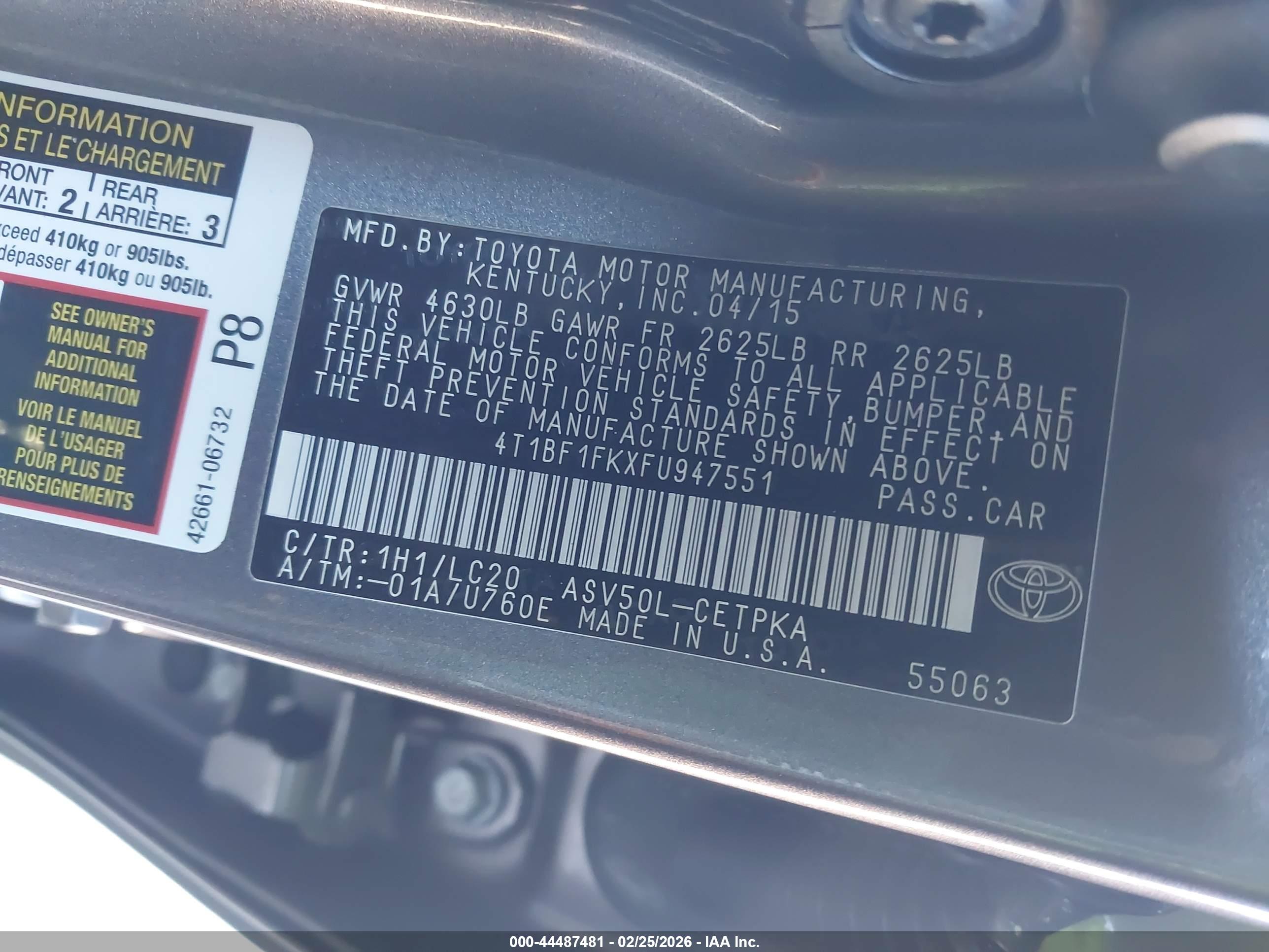 TOYOTA CAMRY image 9
