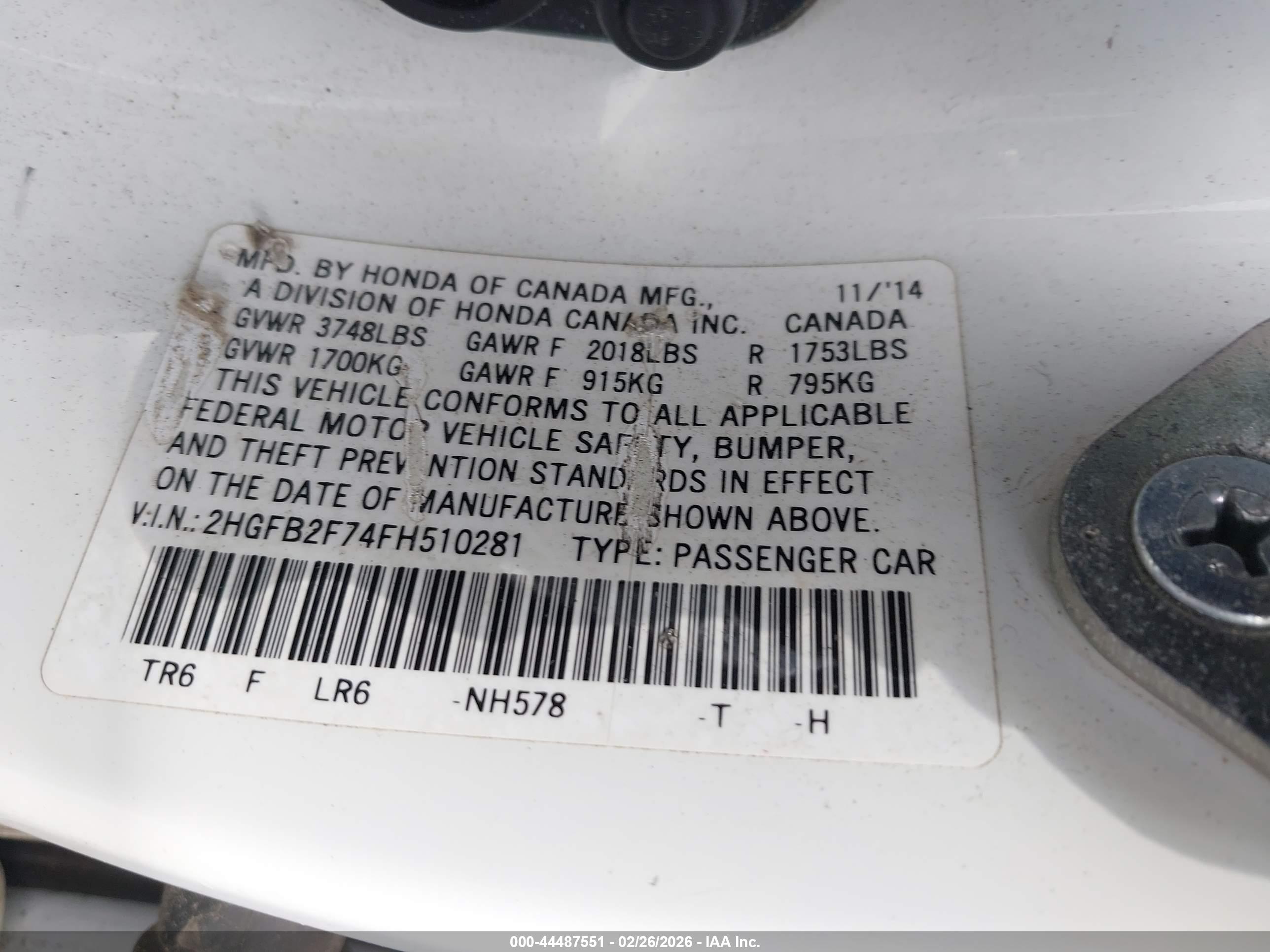 HONDA CIVIC image 9