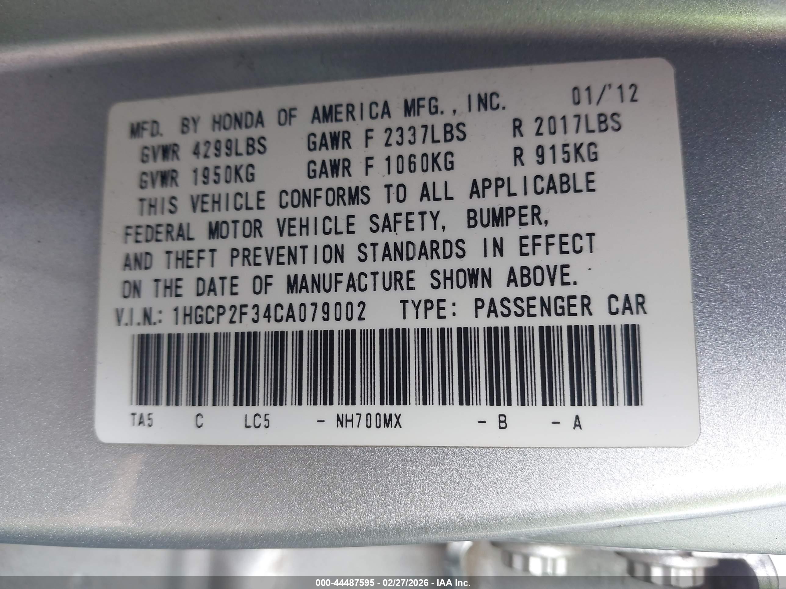 HONDA ACCORD image 9