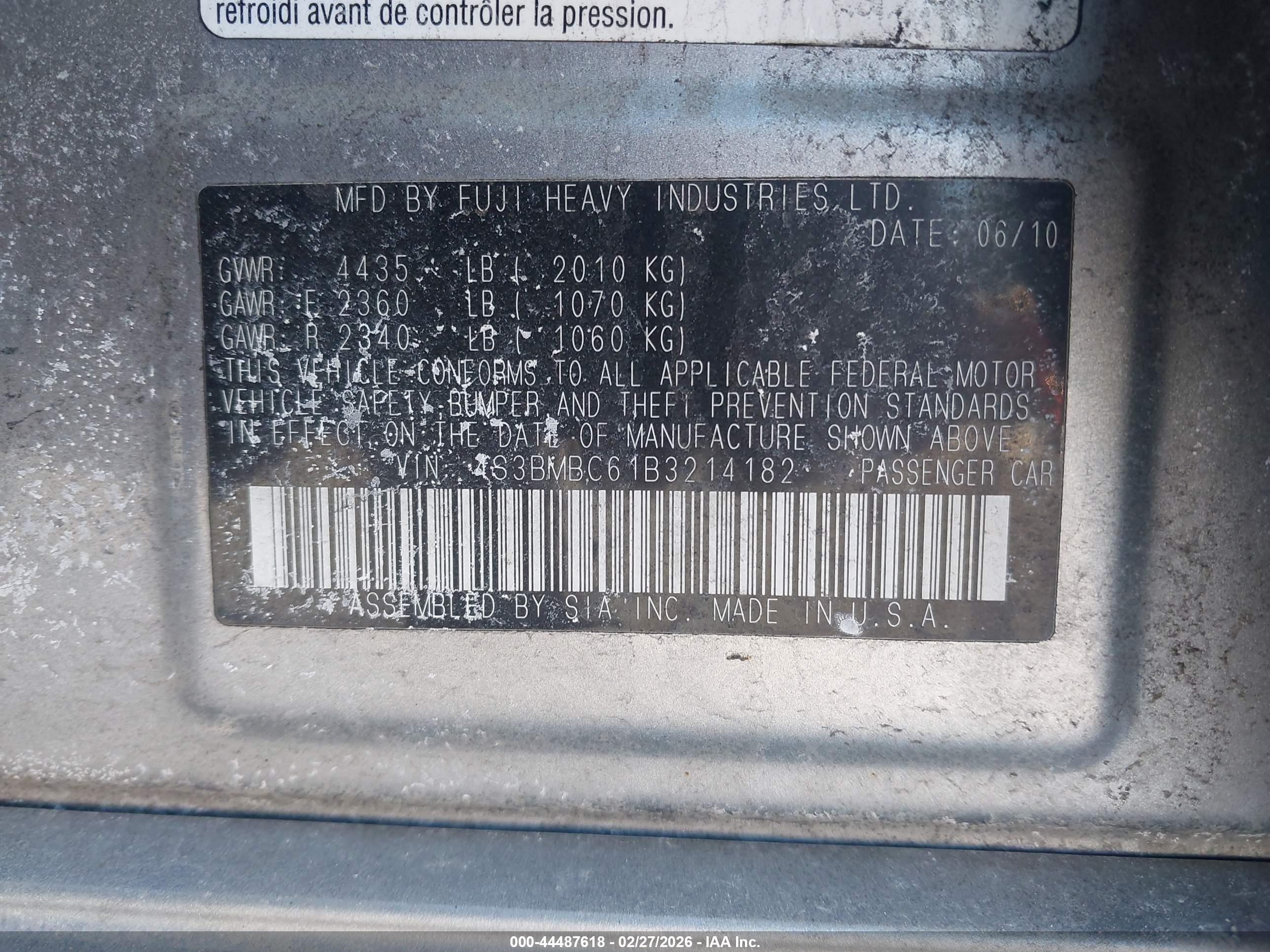 SUBARU LEGACY image 9