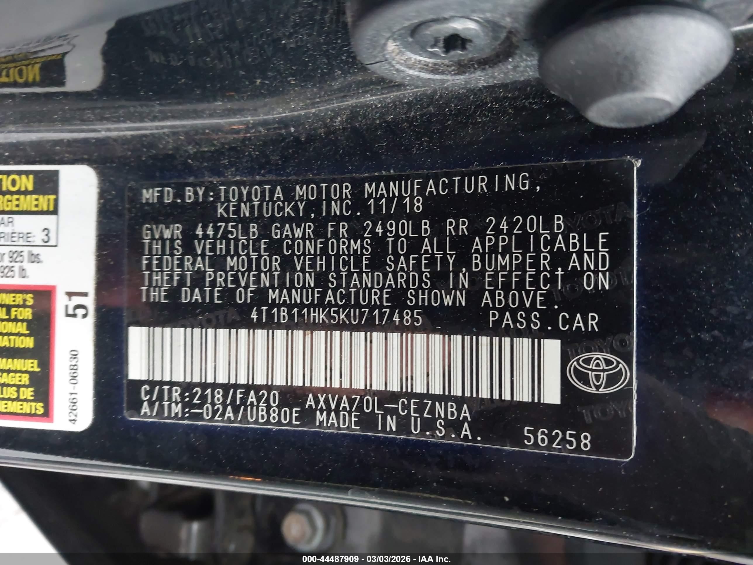 TOYOTA CAMRY image 9