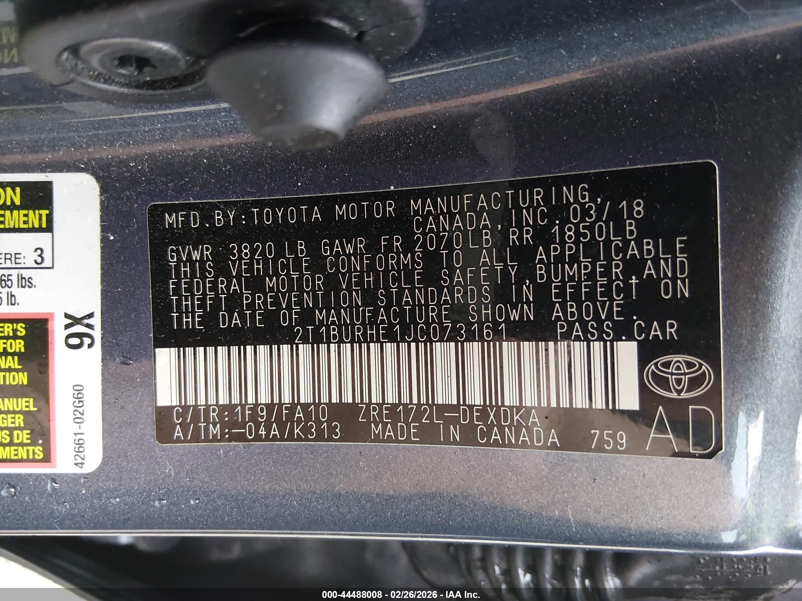 TOYOTA COROLLA image 9
