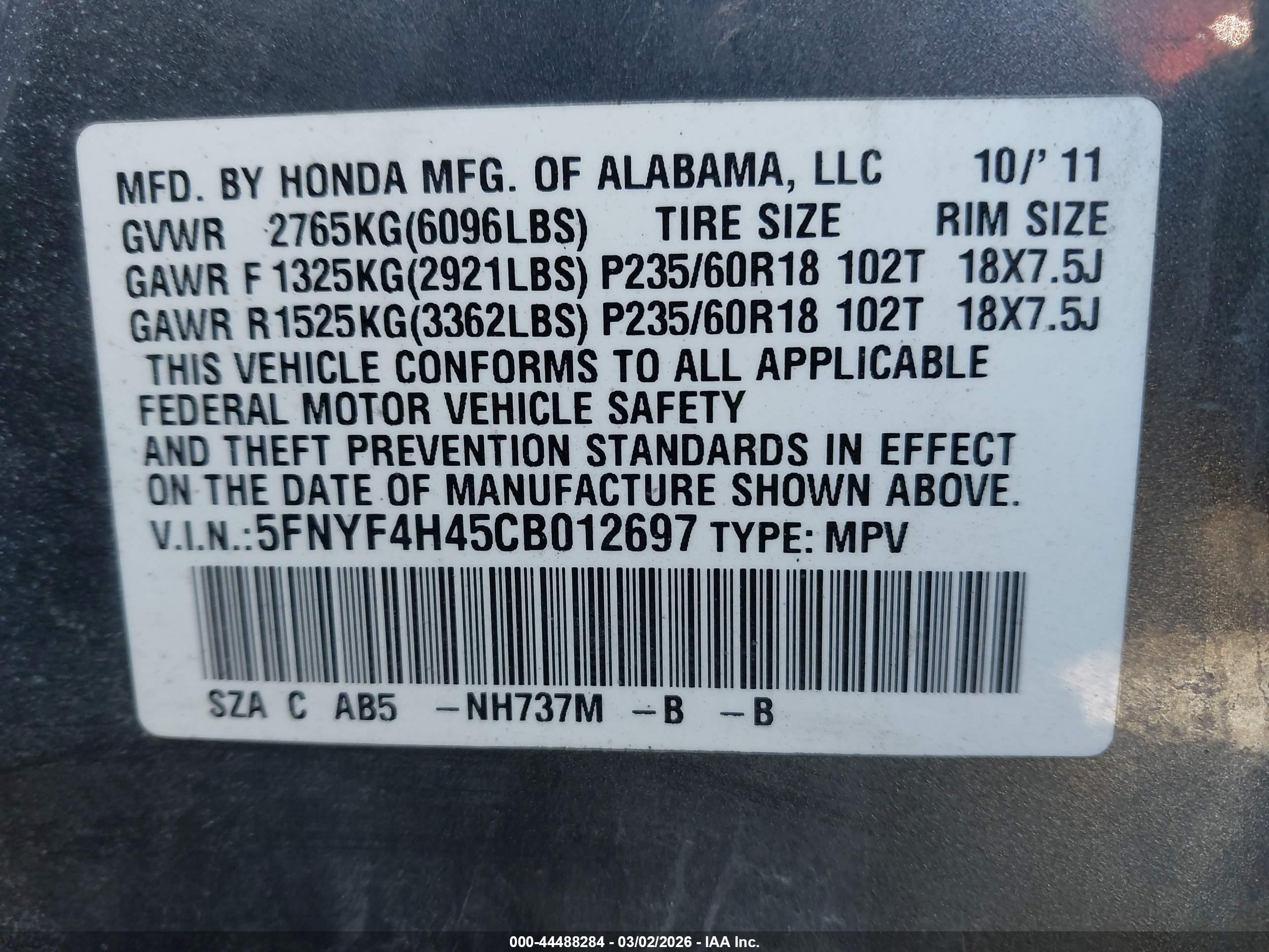 HONDA PILOT image 9