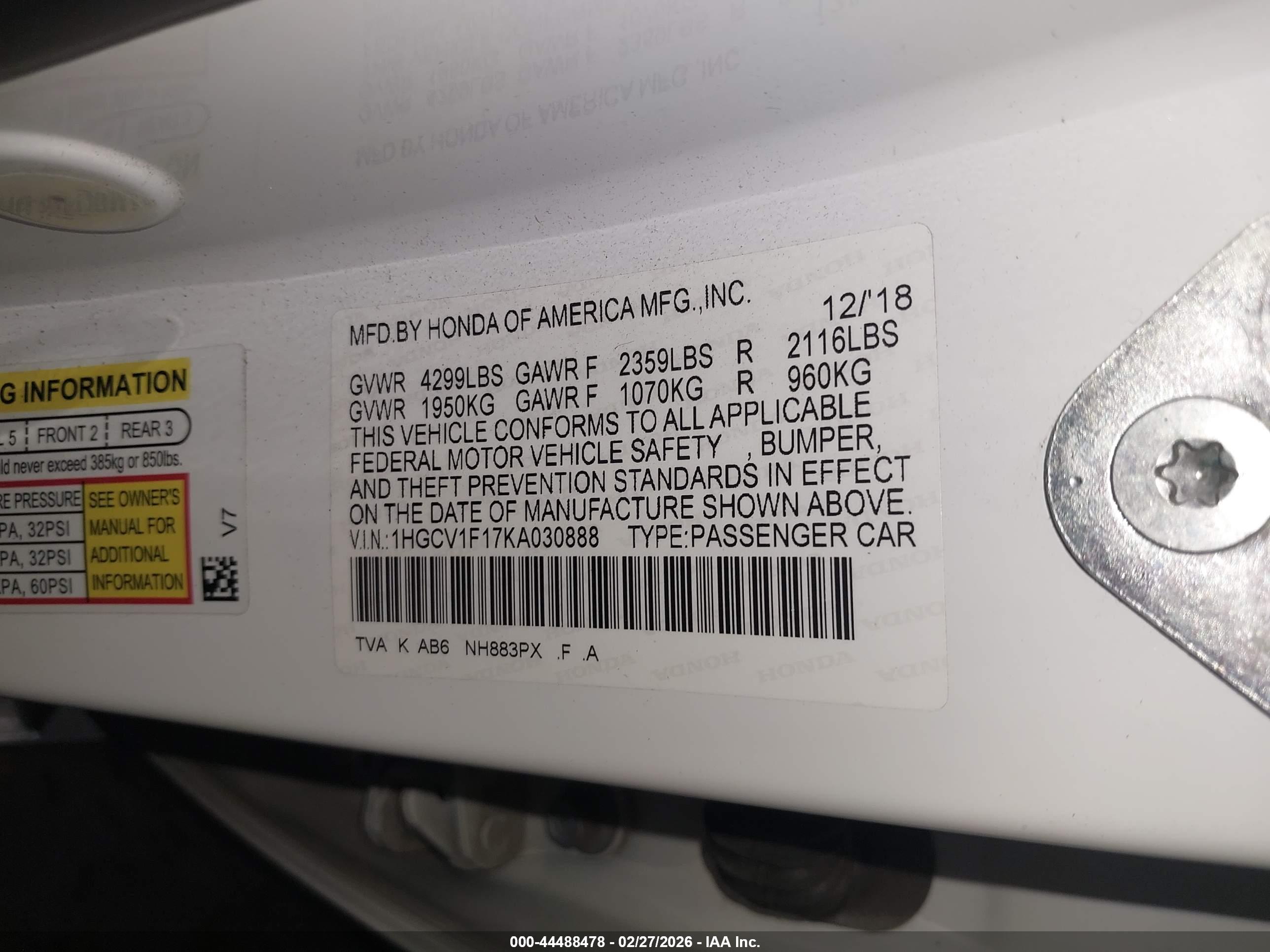 HONDA ACCORD image 9