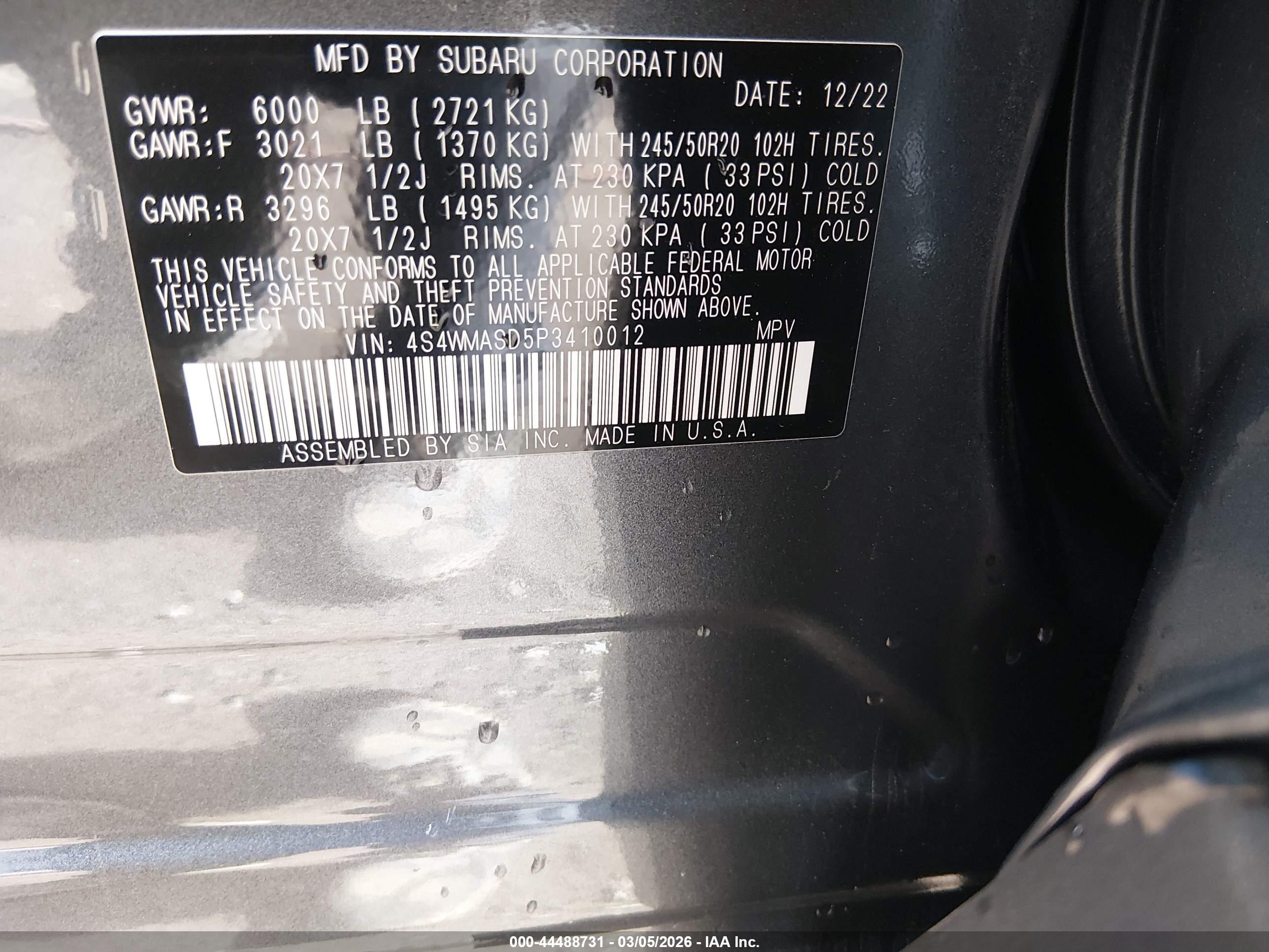 SUBARU ASCENT image 9