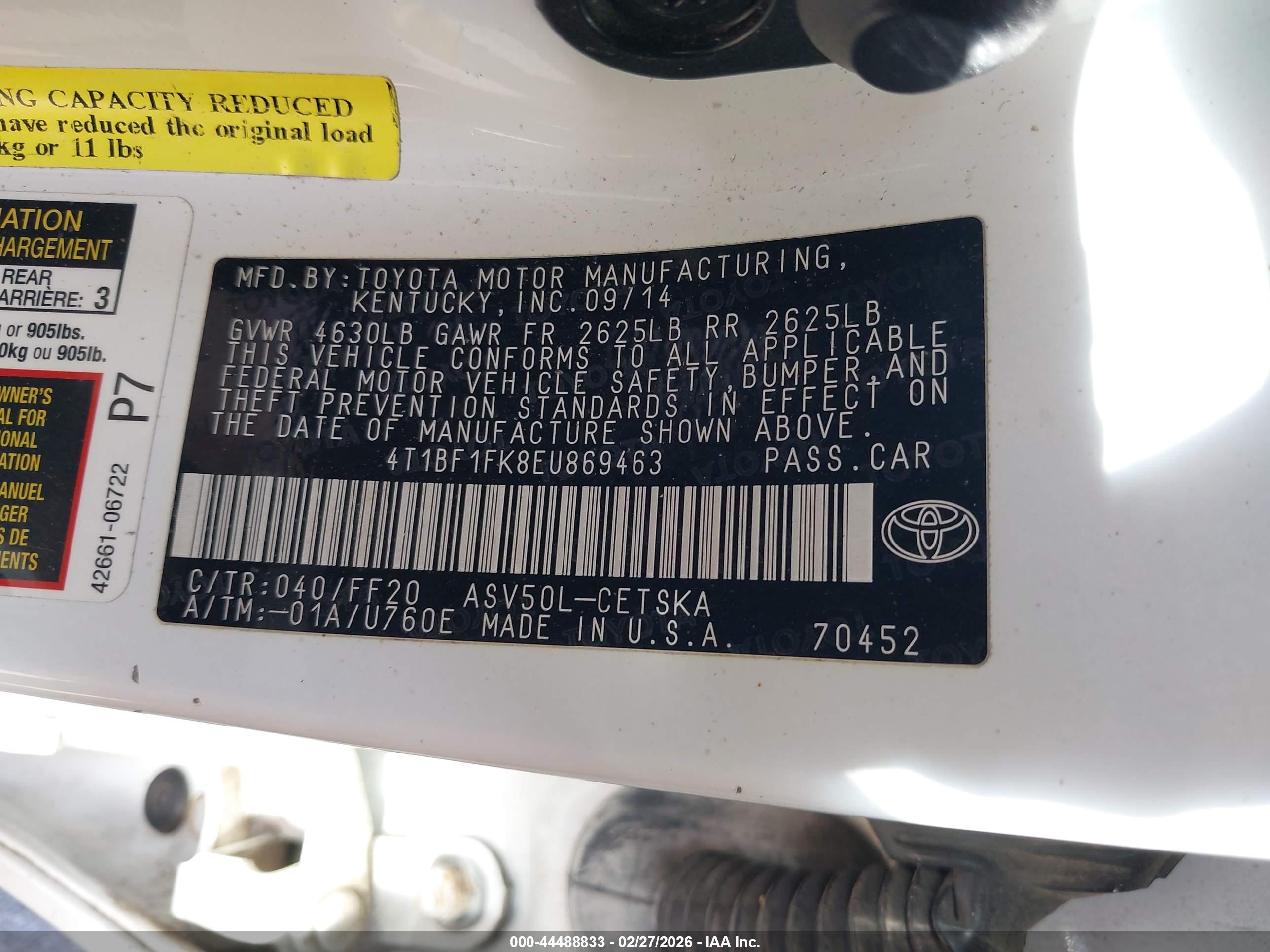 TOYOTA CAMRY image 9