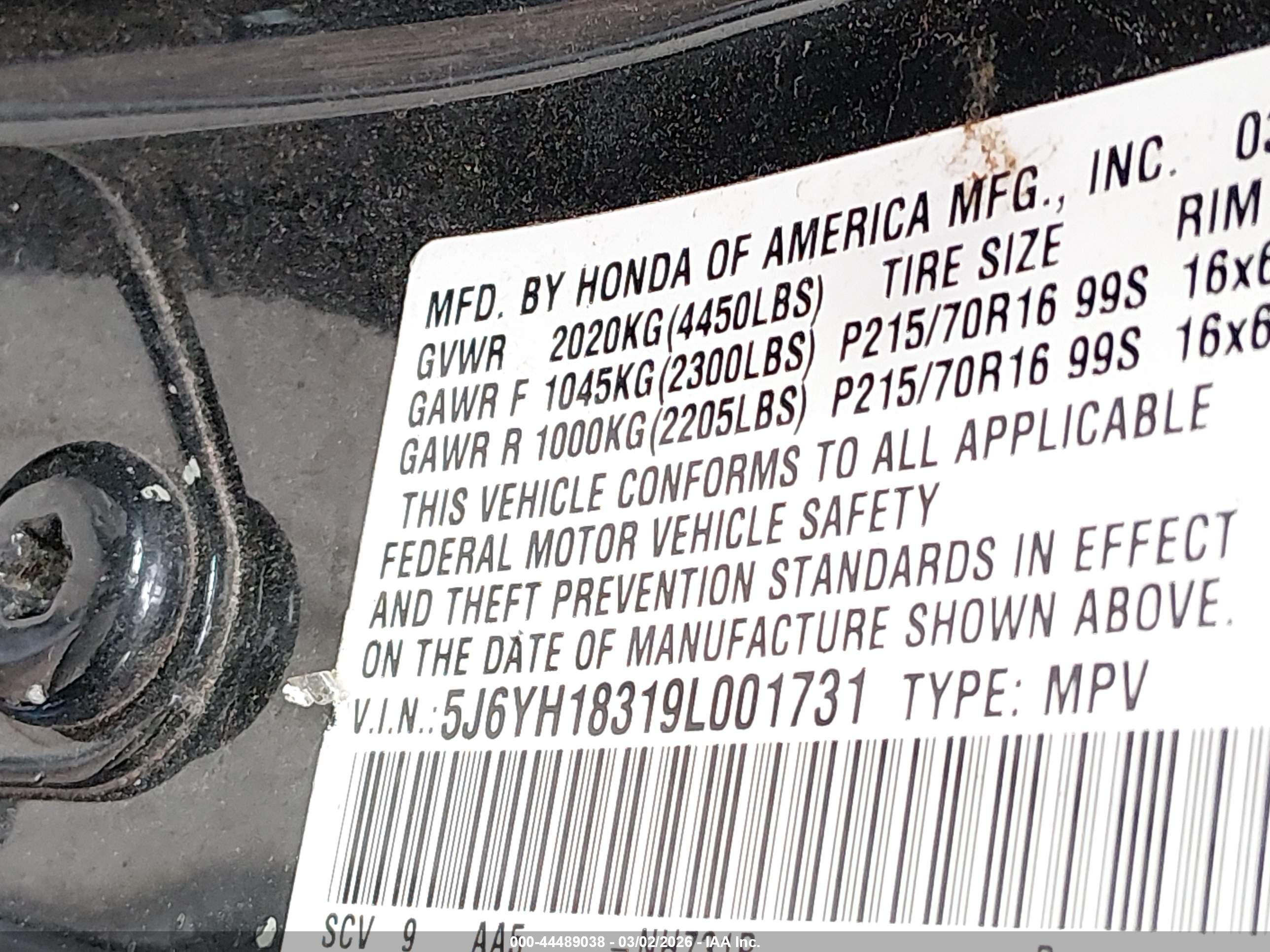 HONDA ELEMENT image 9