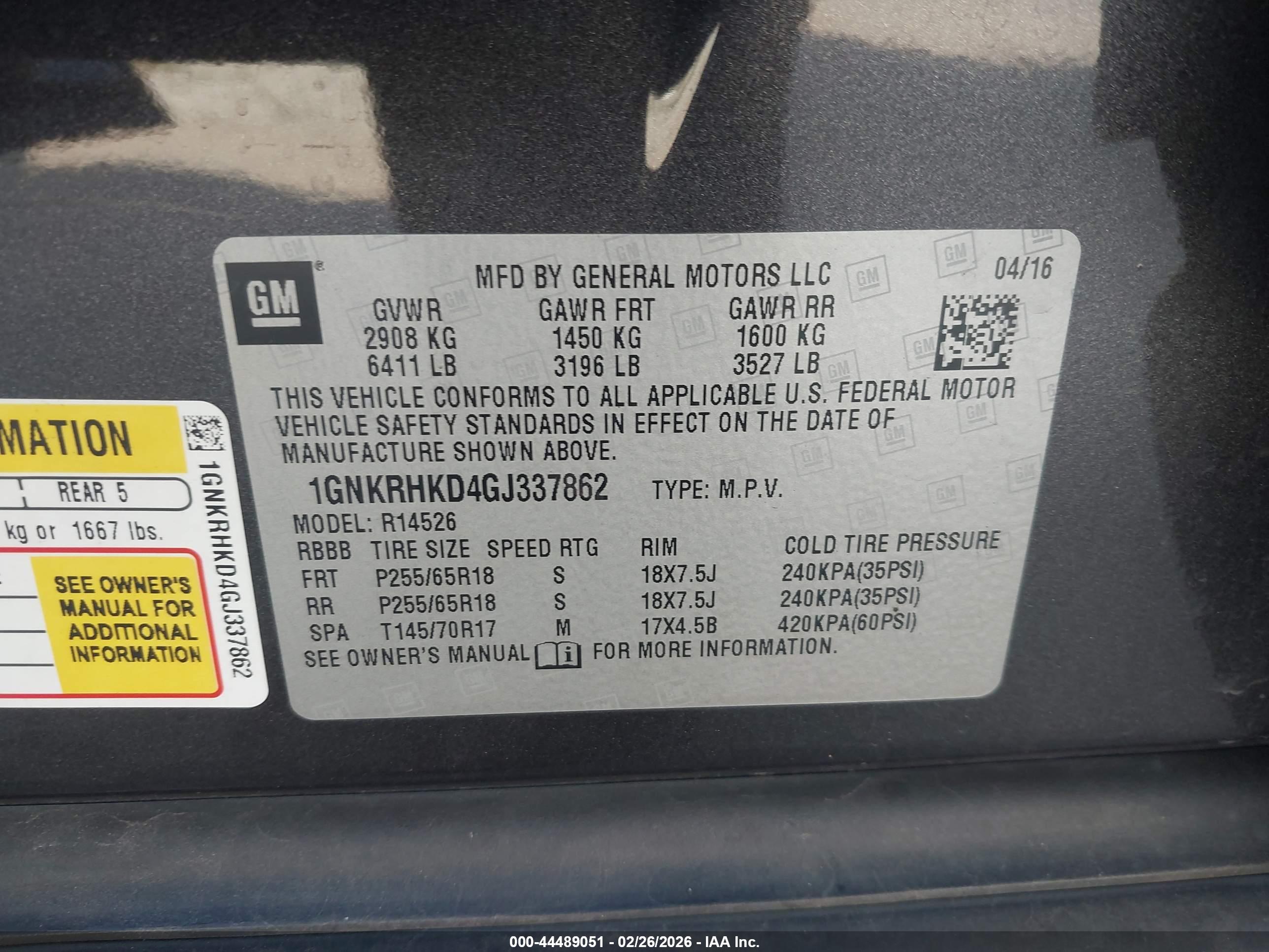 CHEVROLET TRAVERSE image 9