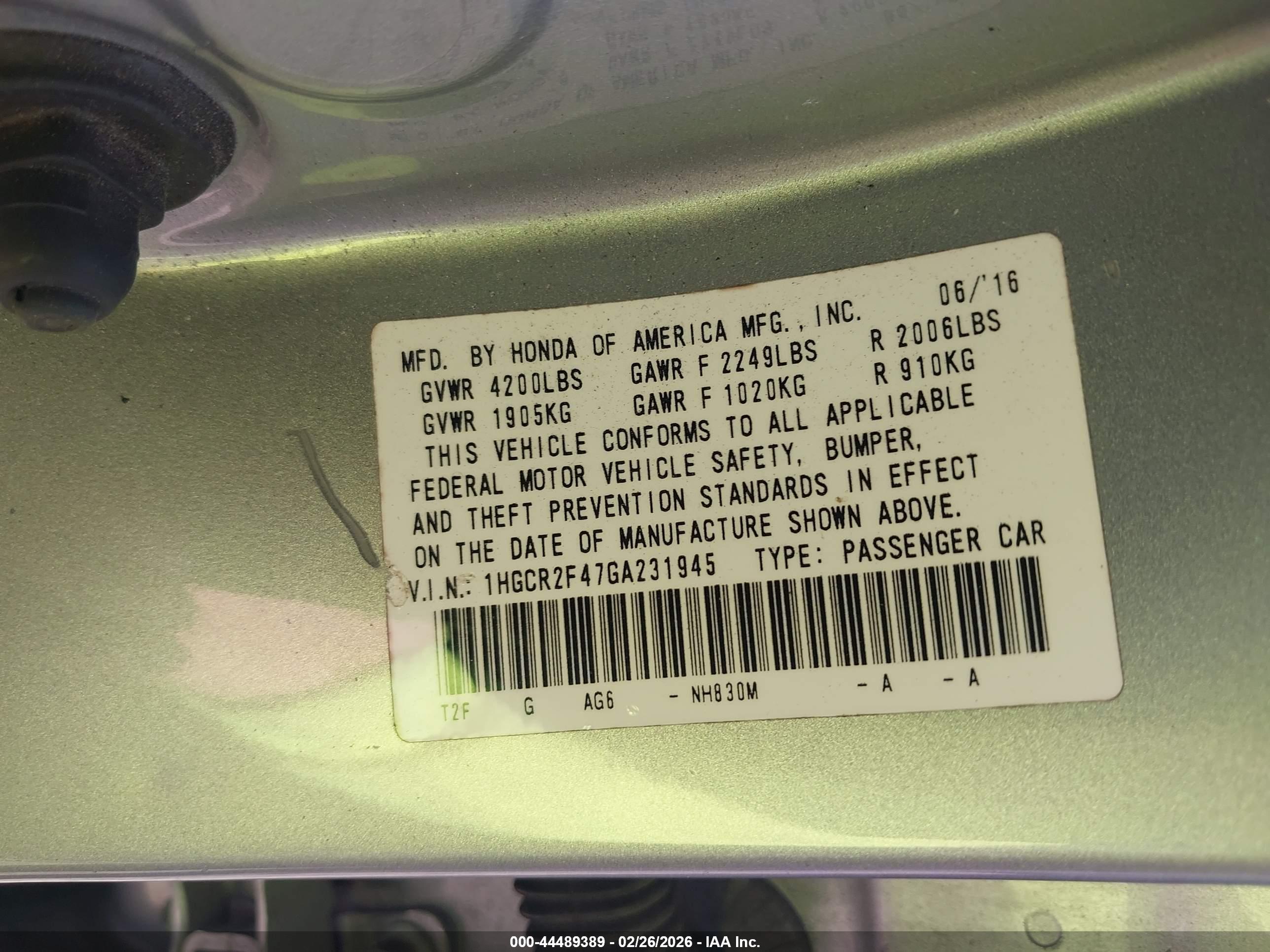 HONDA ACCORD image 9