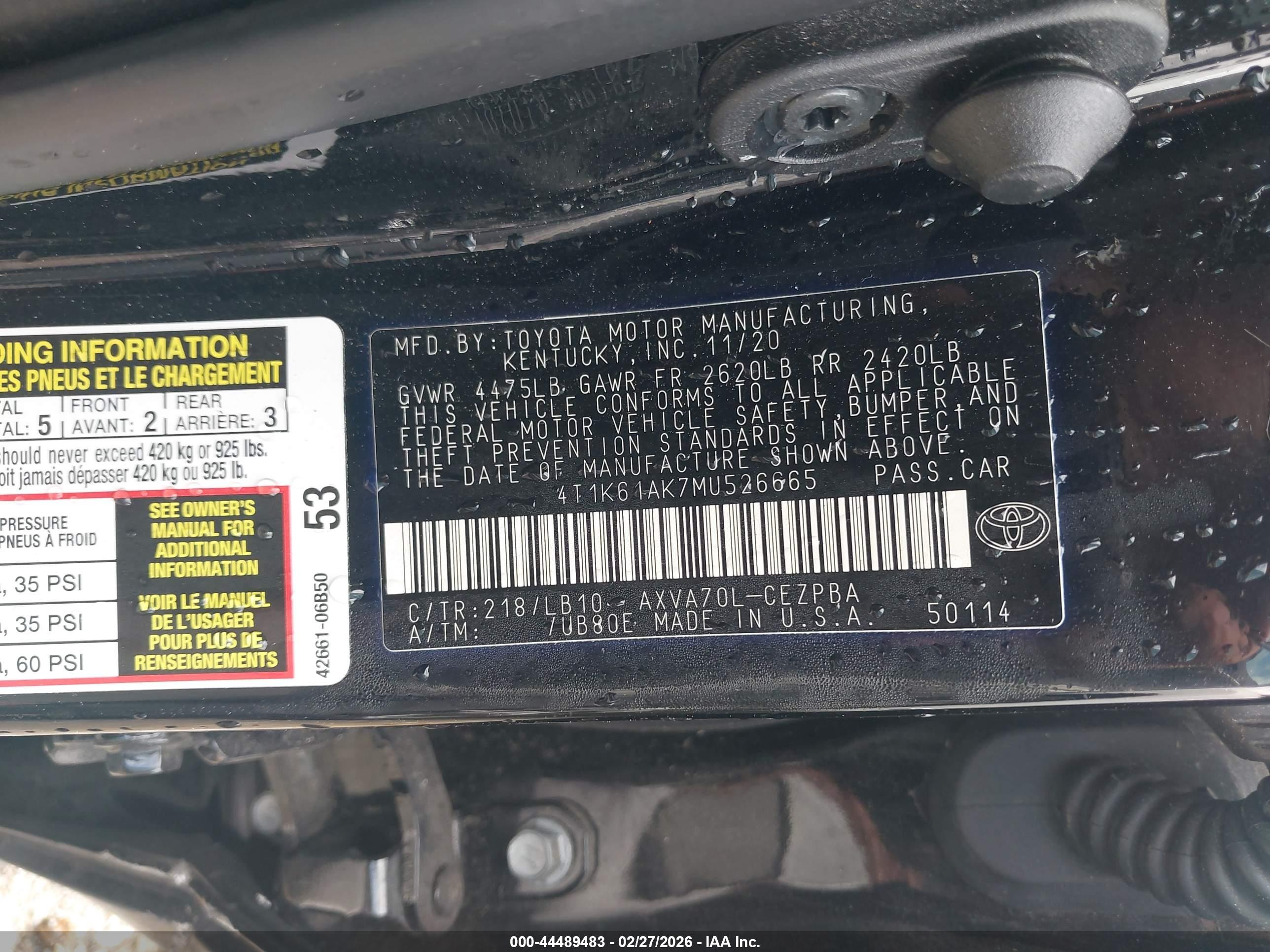 TOYOTA CAMRY image 9
