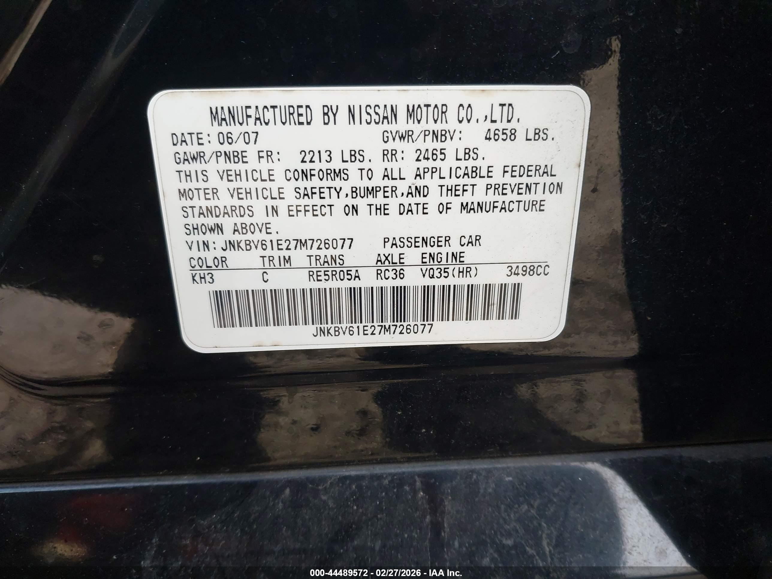 INFINITI G35 image 9