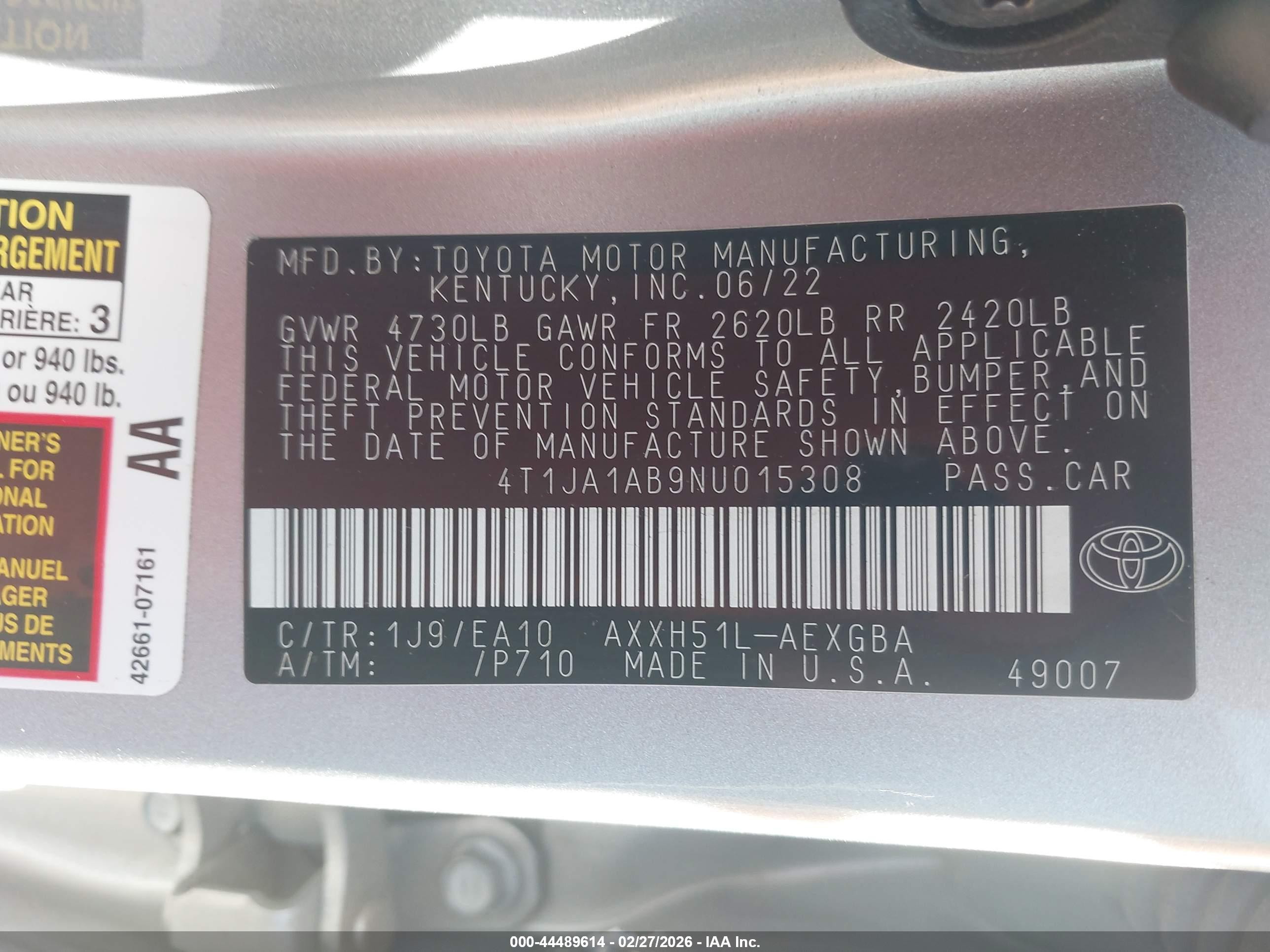 TOYOTA AVALON image 9