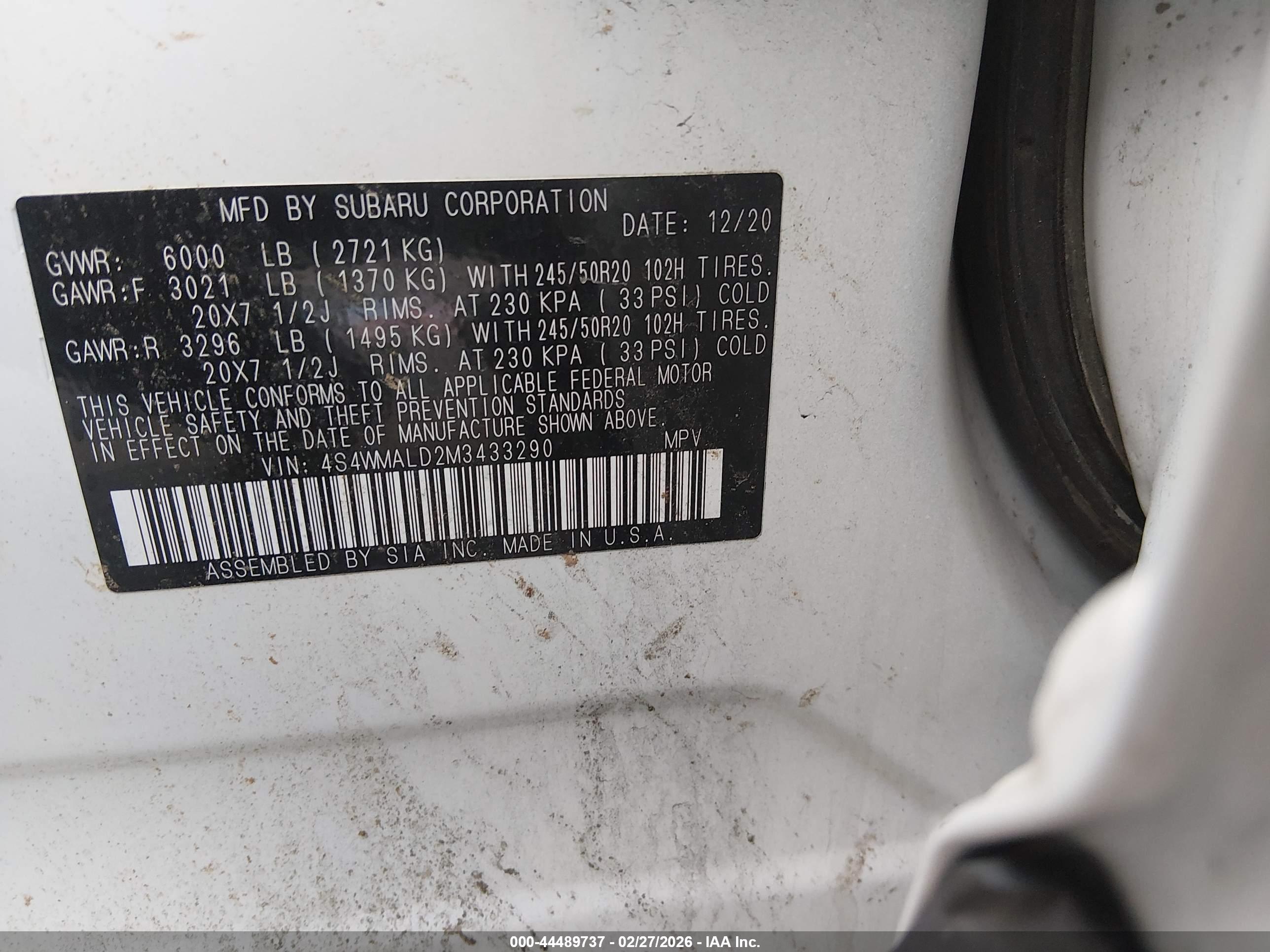 SUBARU ASCENT image 9