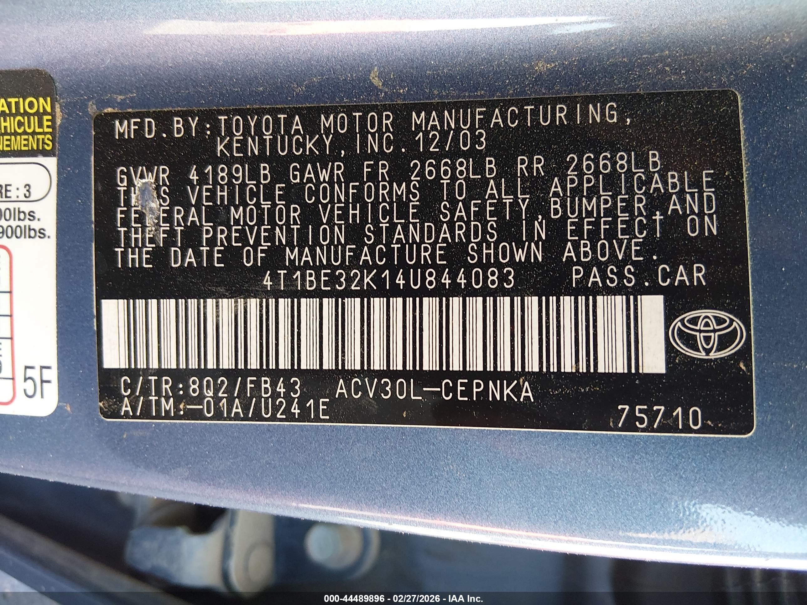 TOYOTA CAMRY image 9