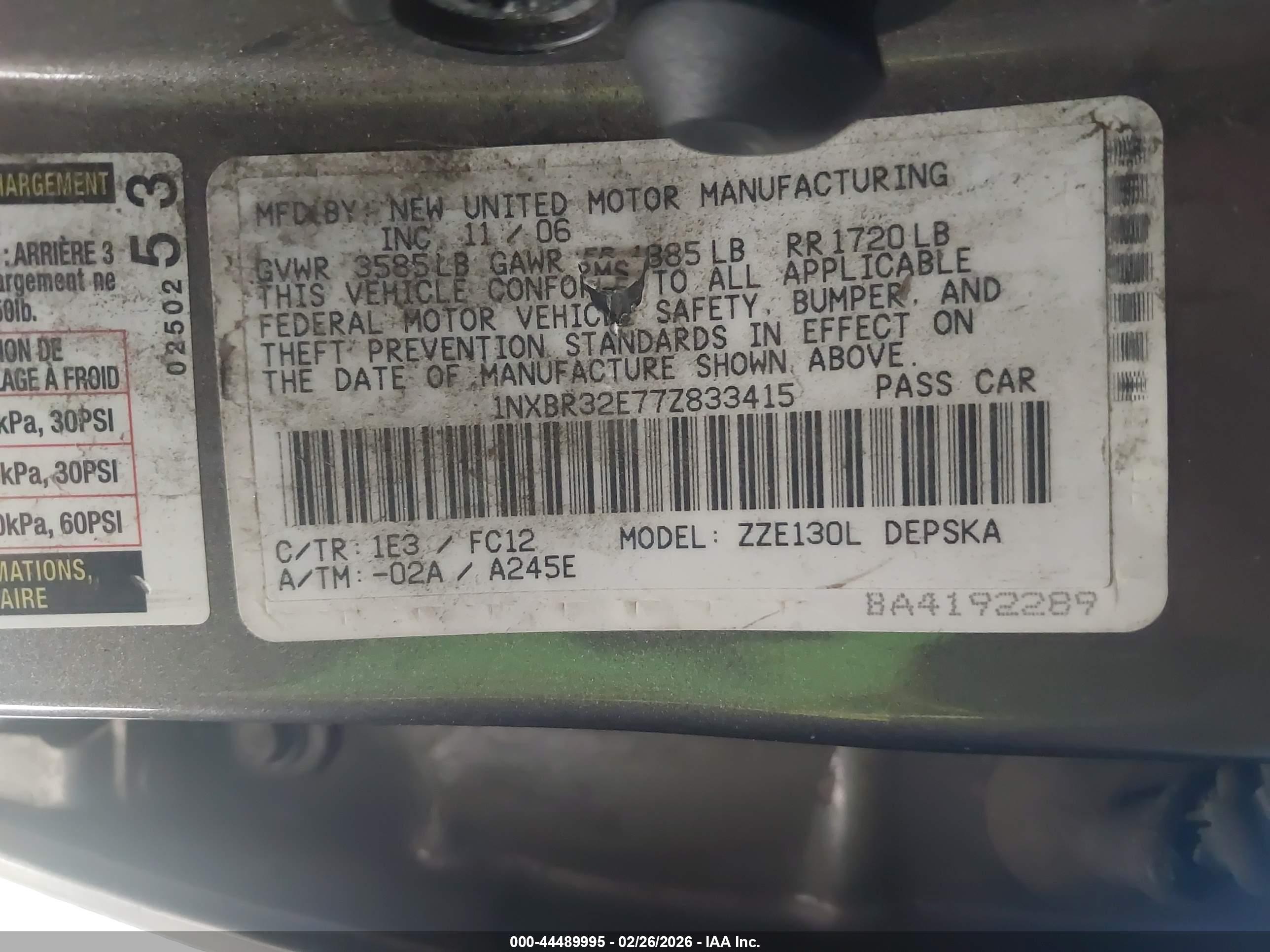 TOYOTA COROLLA image 9