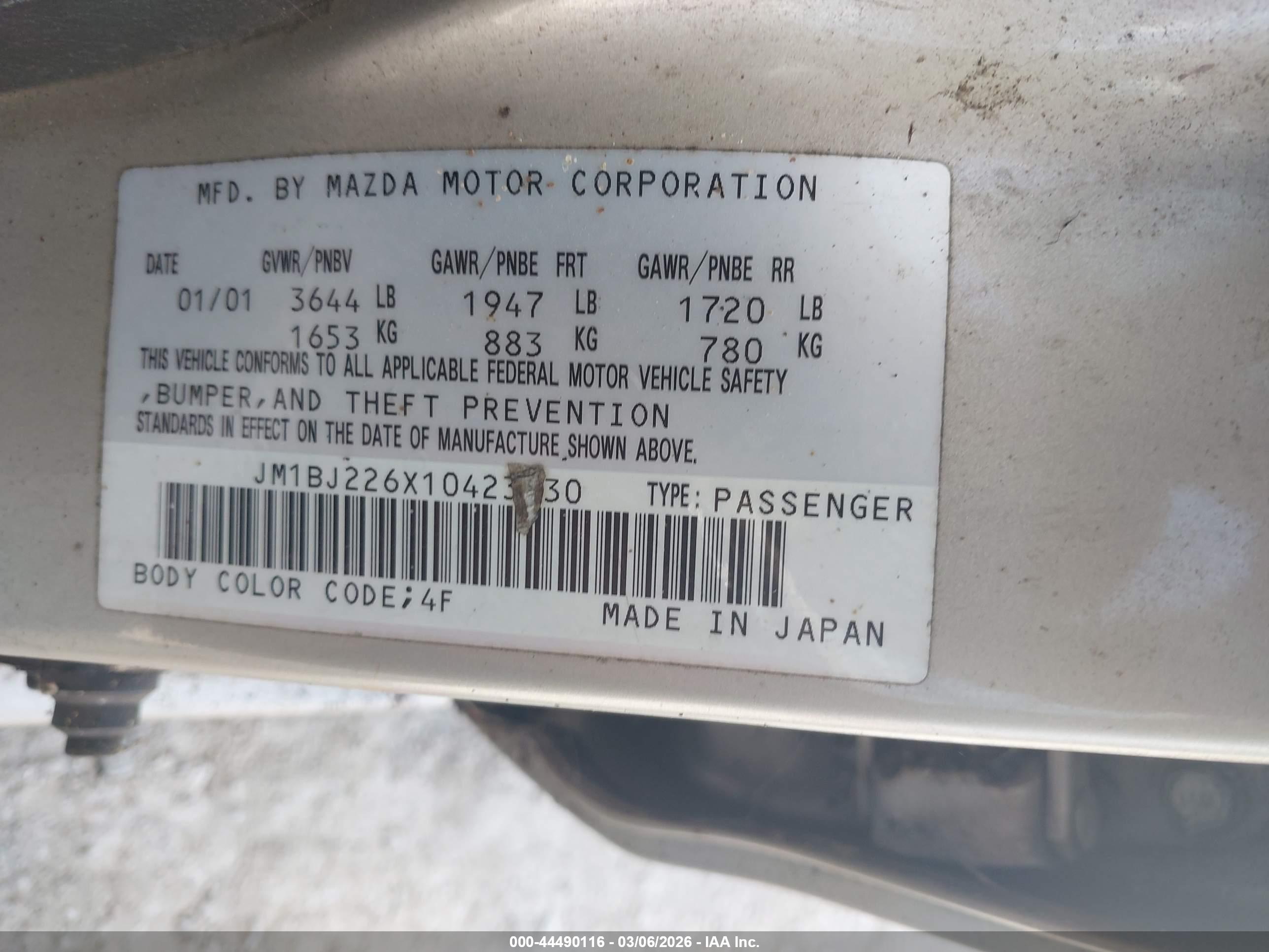MAZDA PROTEGE image 9