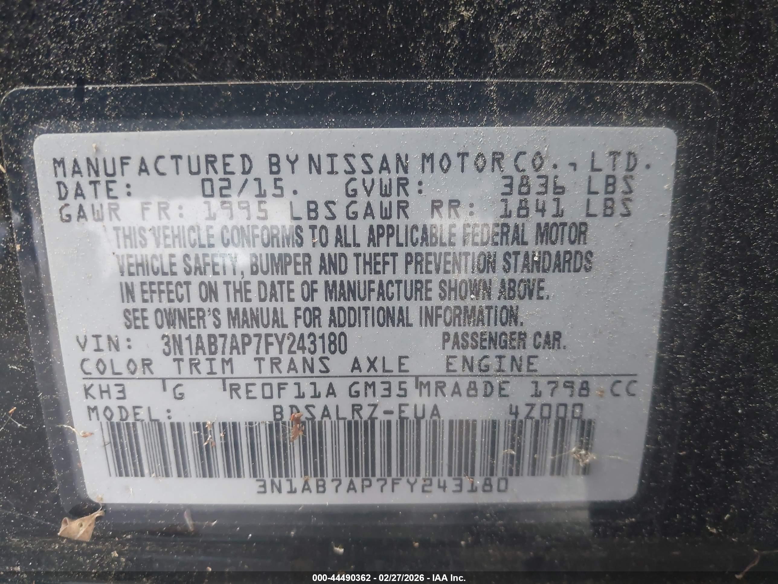 NISSAN SENTRA image 9