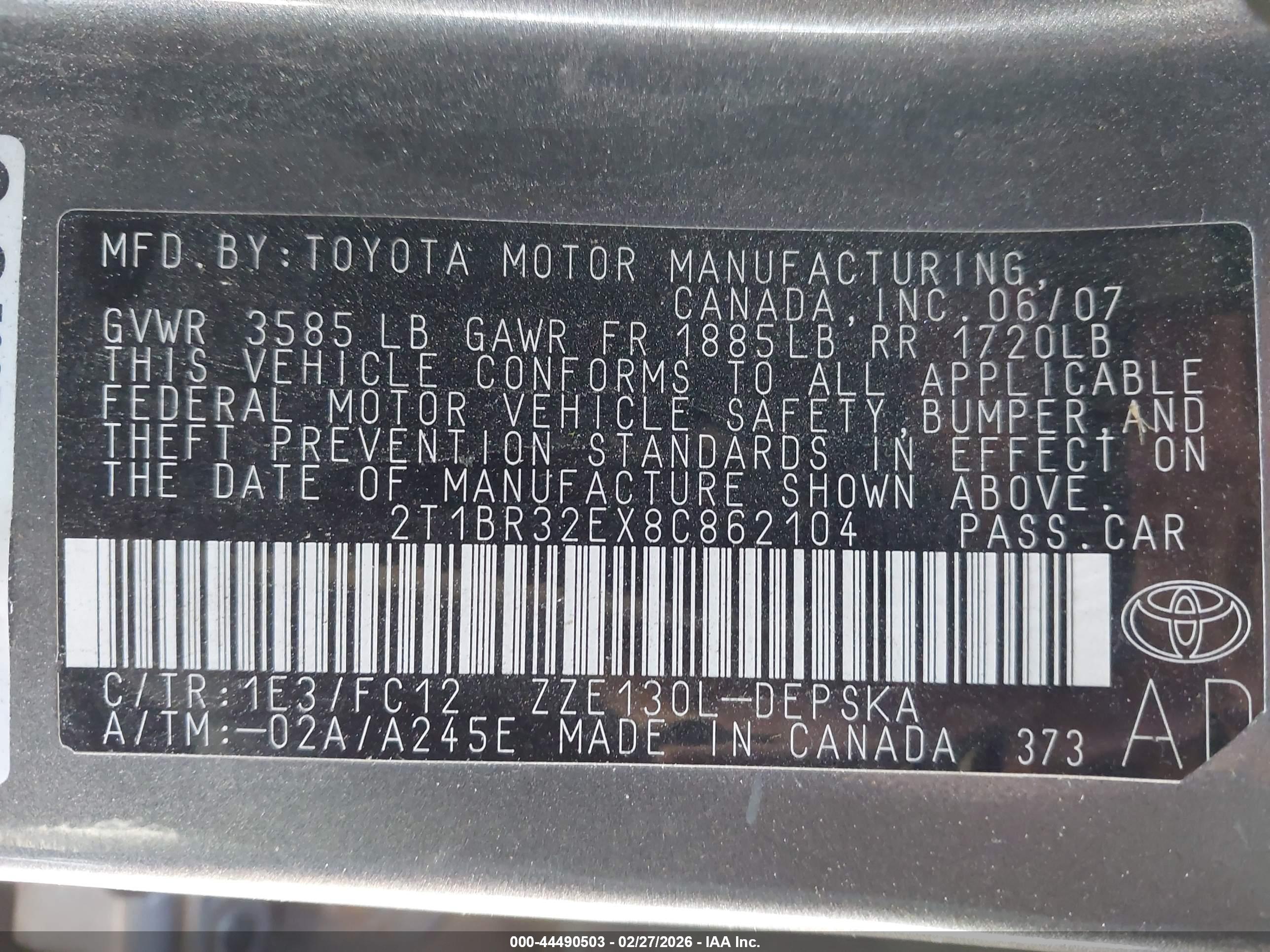 TOYOTA COROLLA image 9