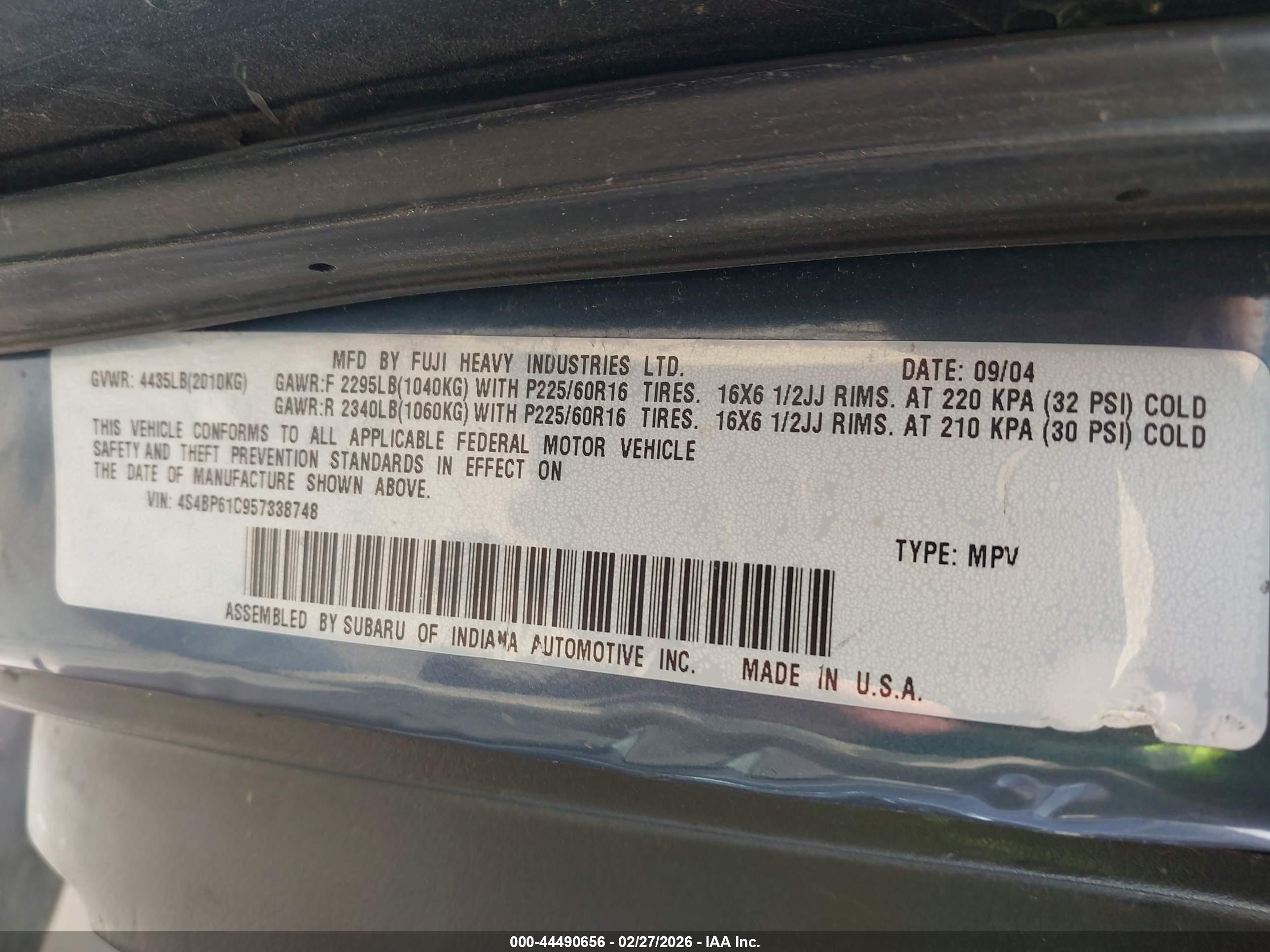 SUBARU OUTBACK image 9