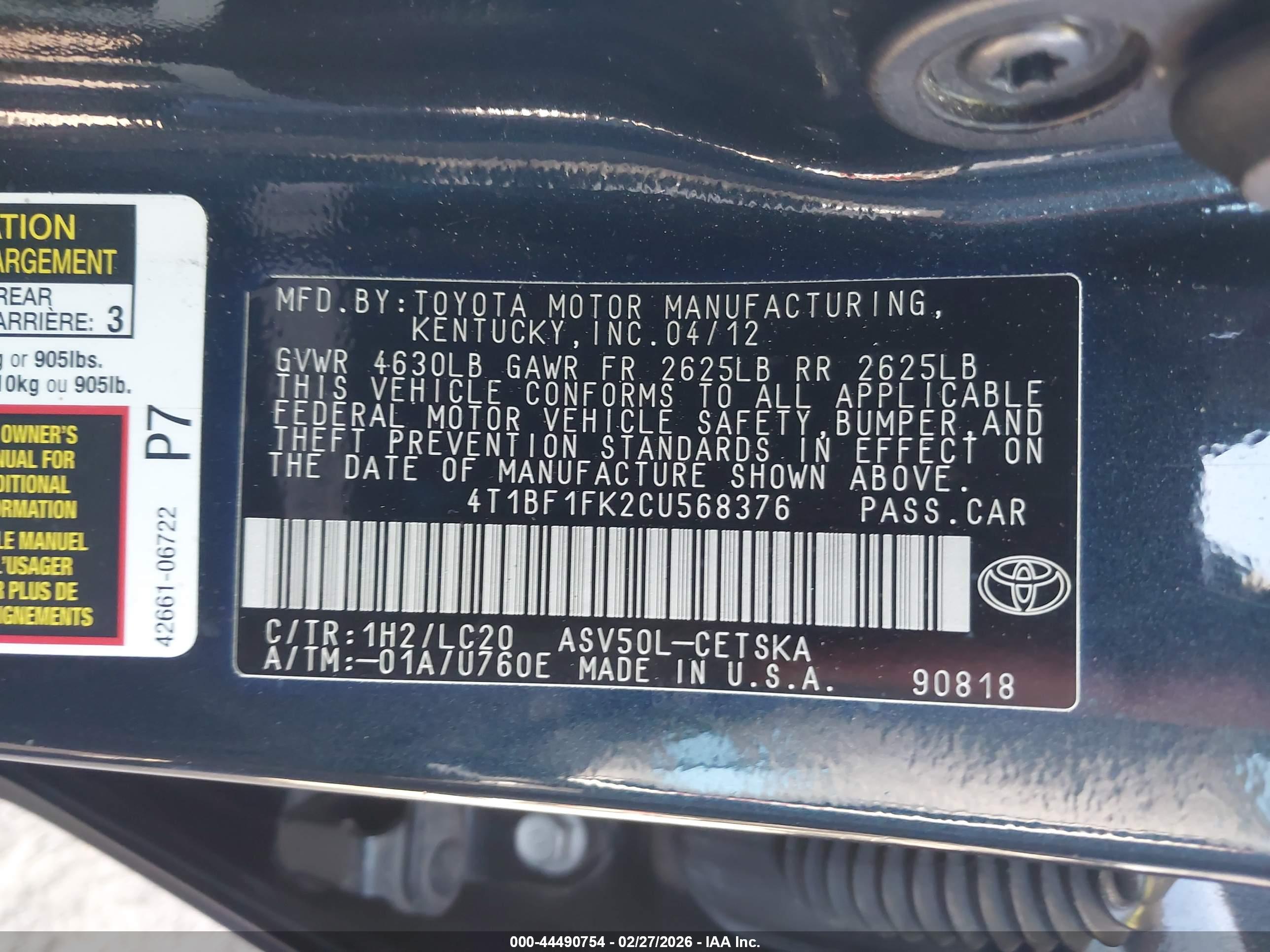 TOYOTA CAMRY image 9