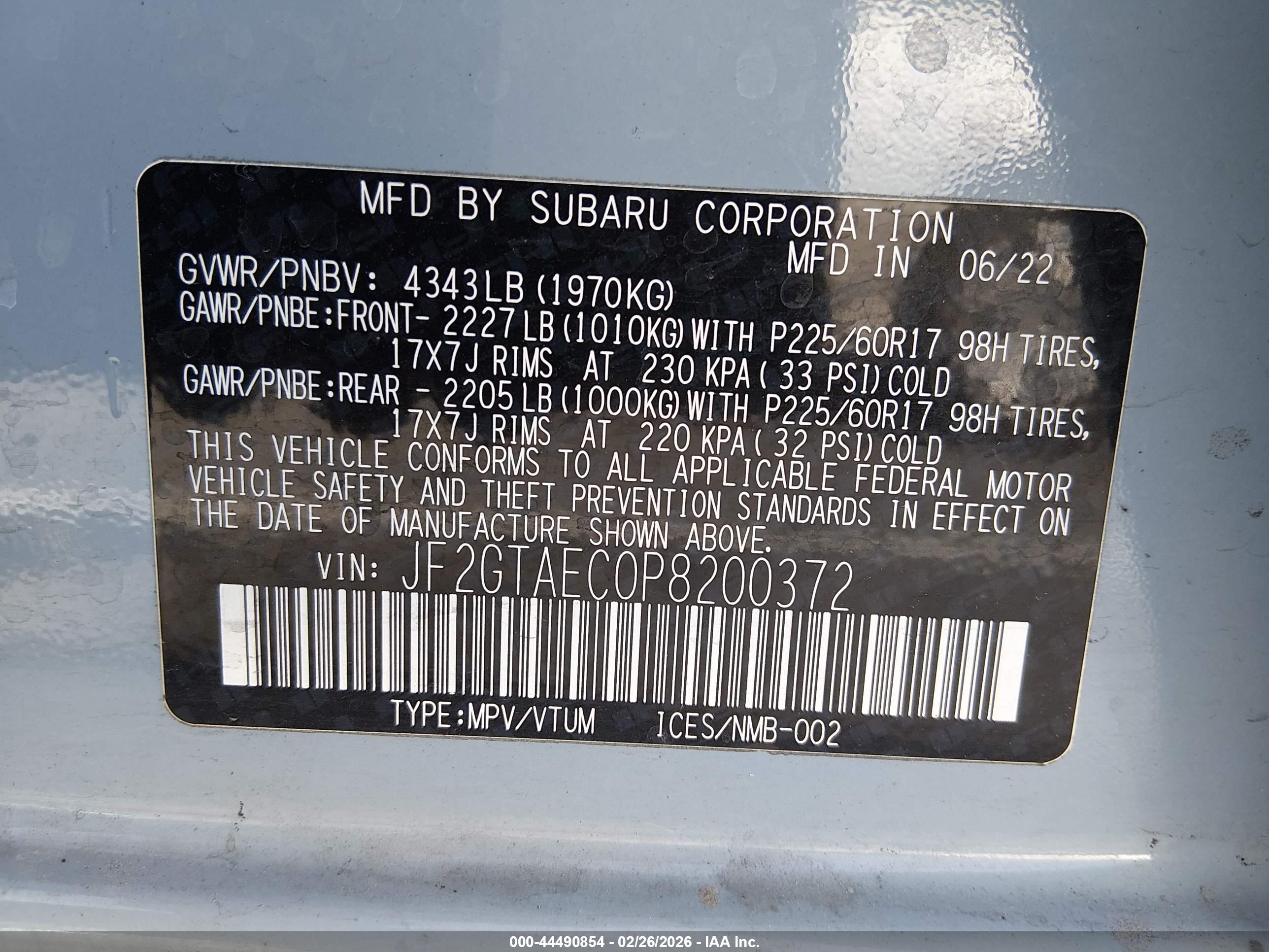 SUBARU CROSSTREK image 9
