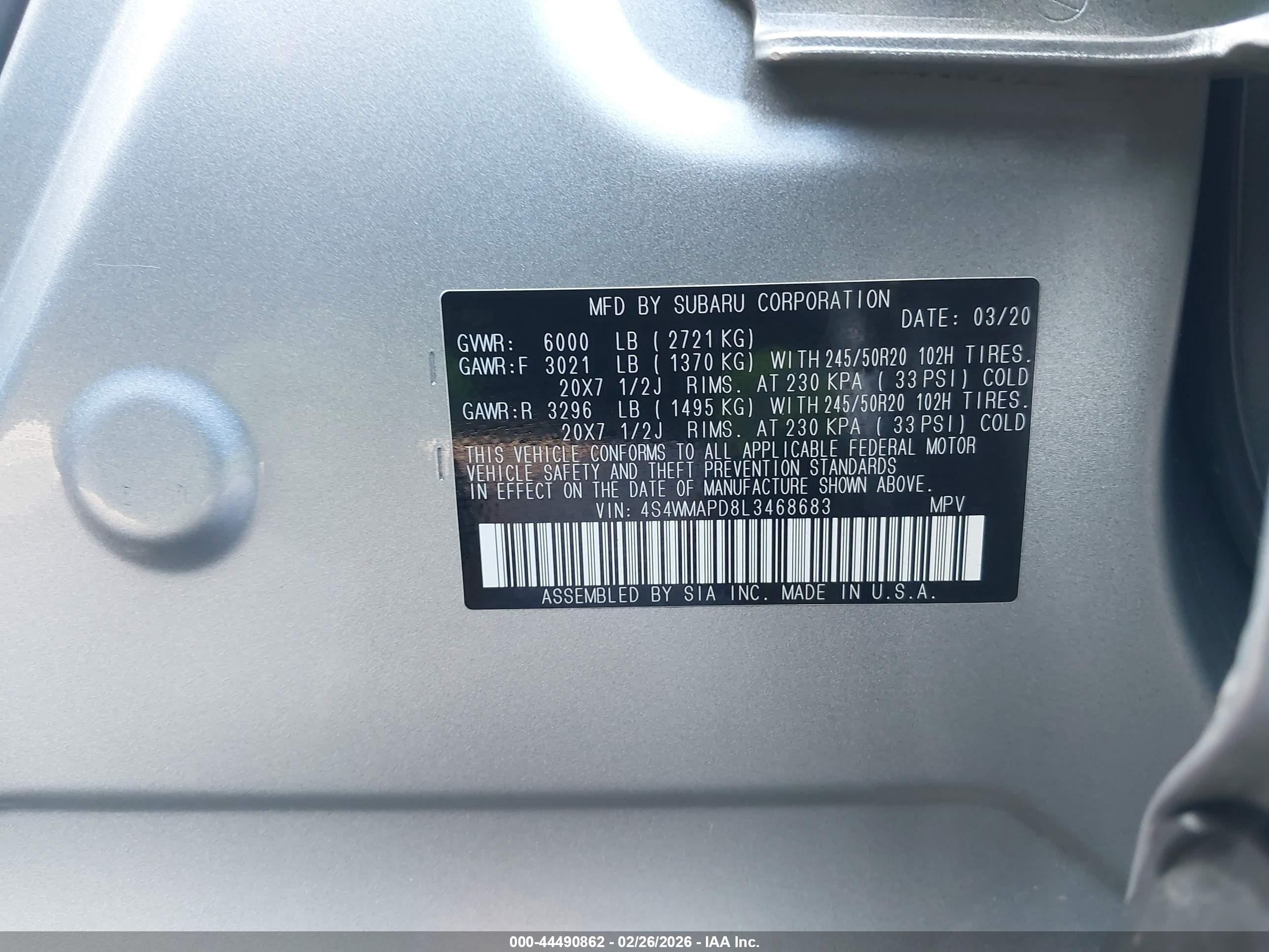 SUBARU ASCENT image 9