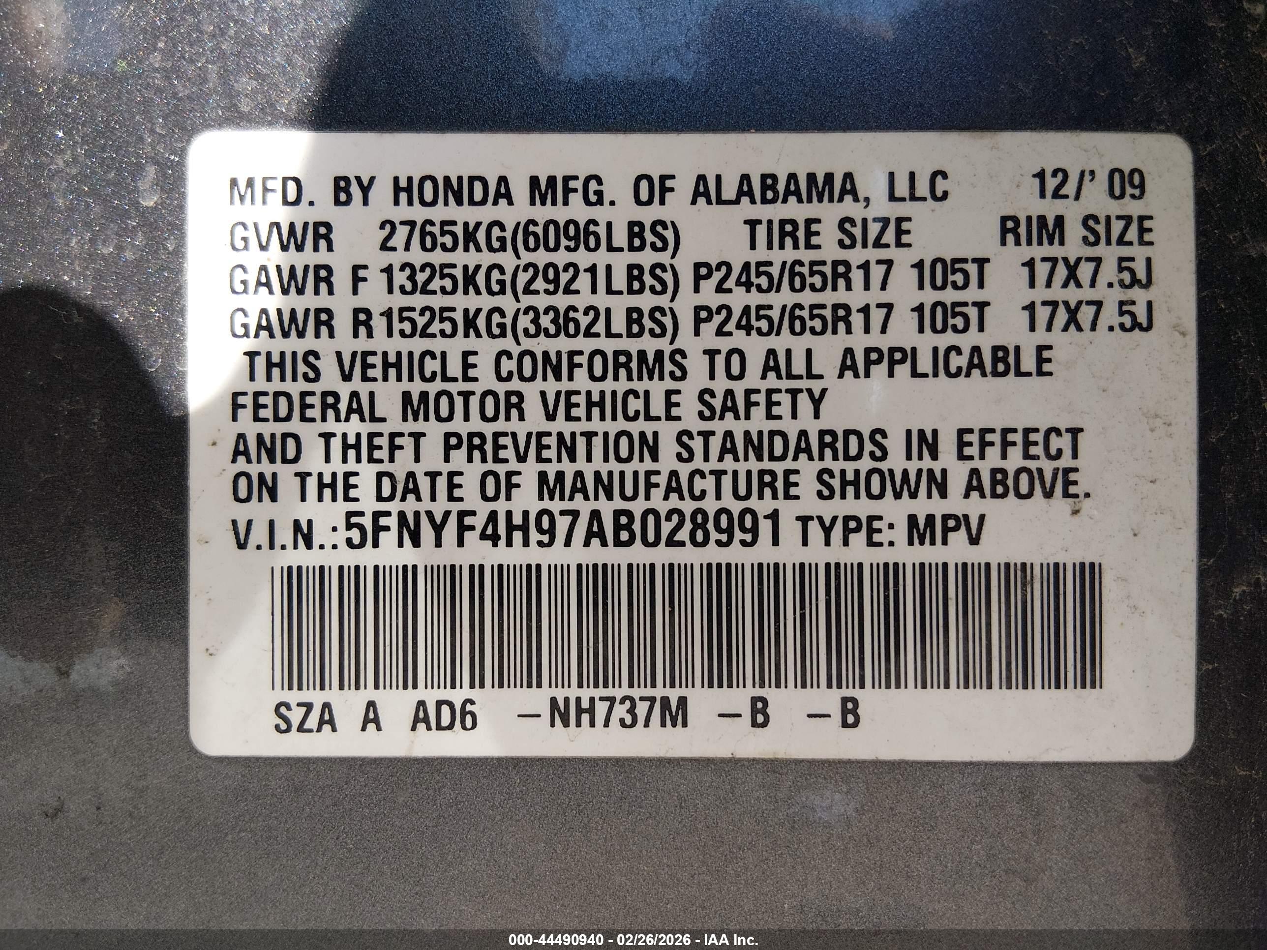 HONDA PILOT image 9