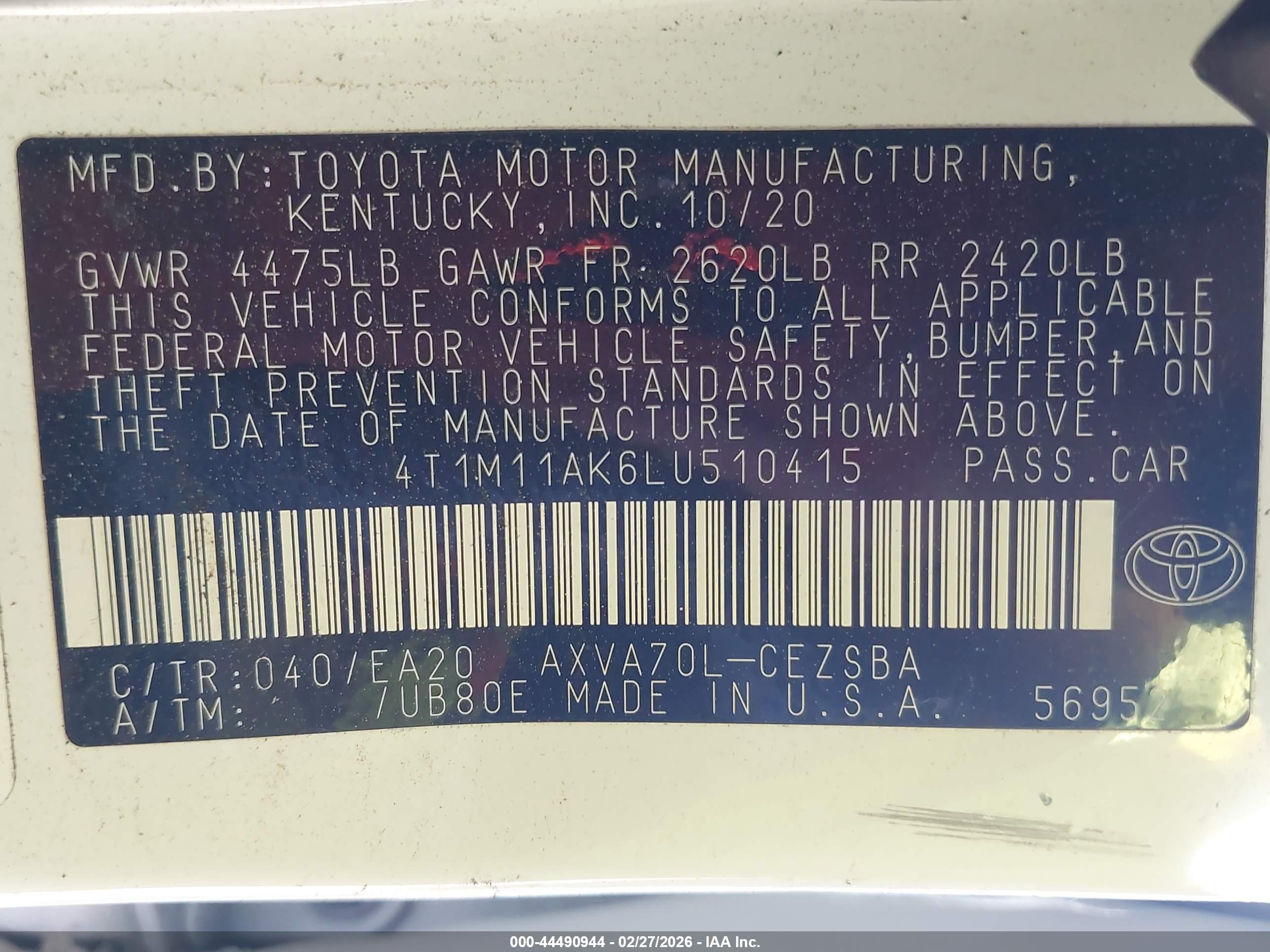 TOYOTA CAMRY image 9