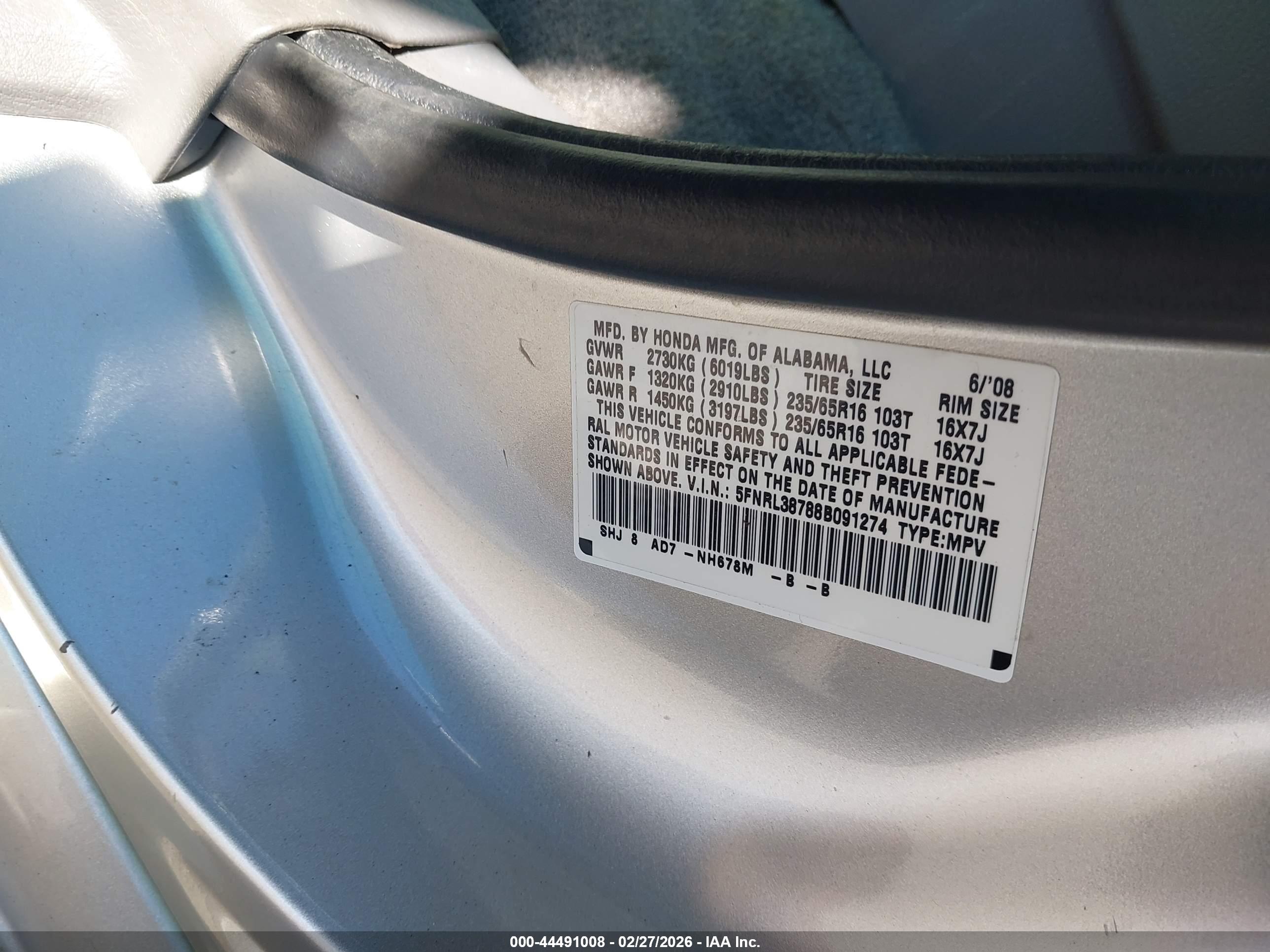 HONDA ODYSSEY image 9