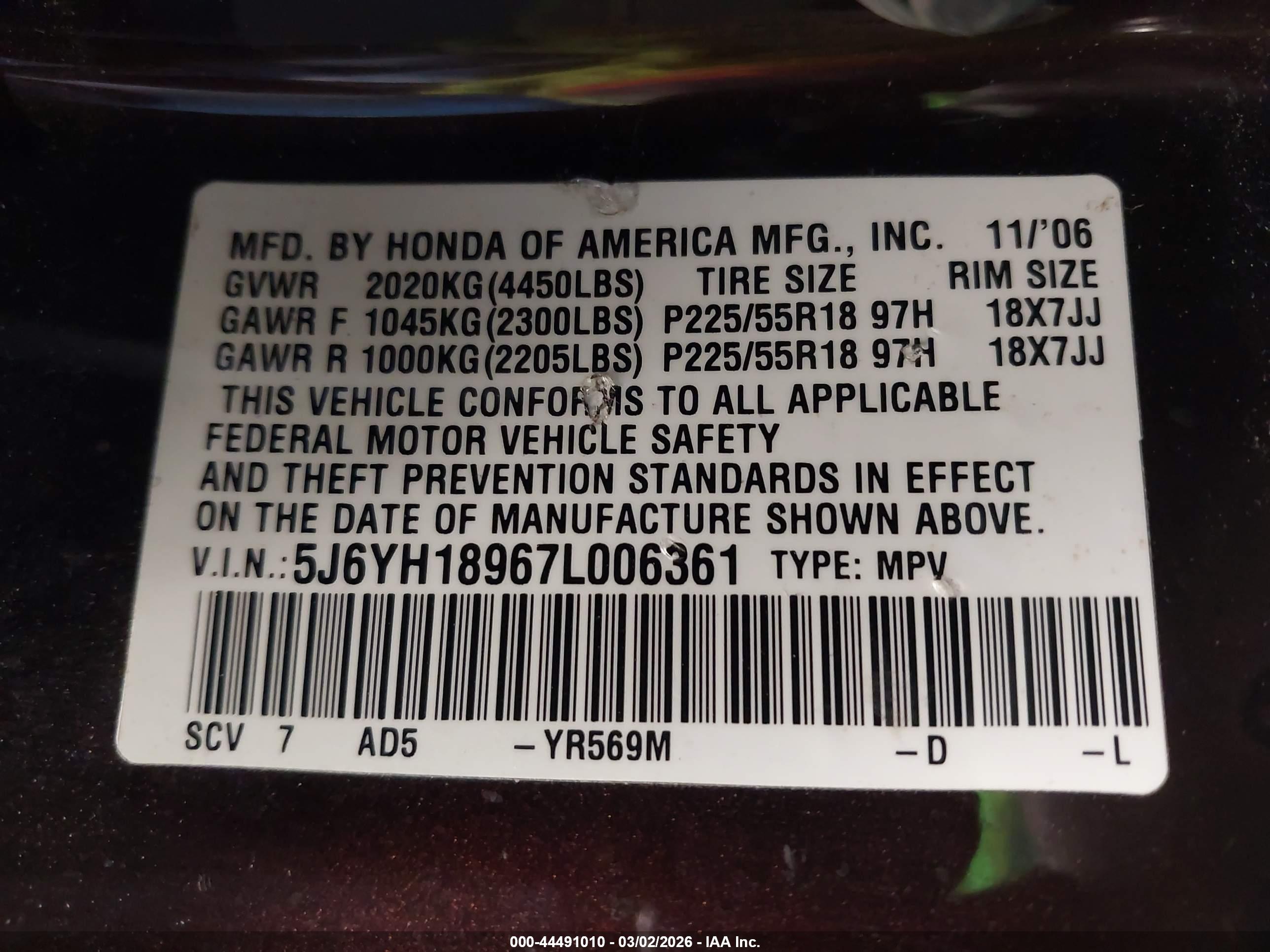 HONDA ELEMENT image 9