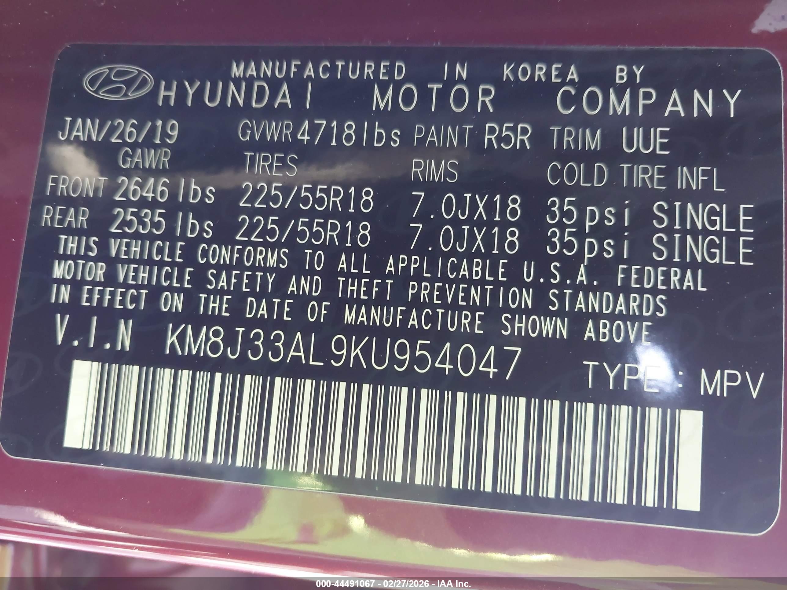 HYUNDAI TUCSON image 9
