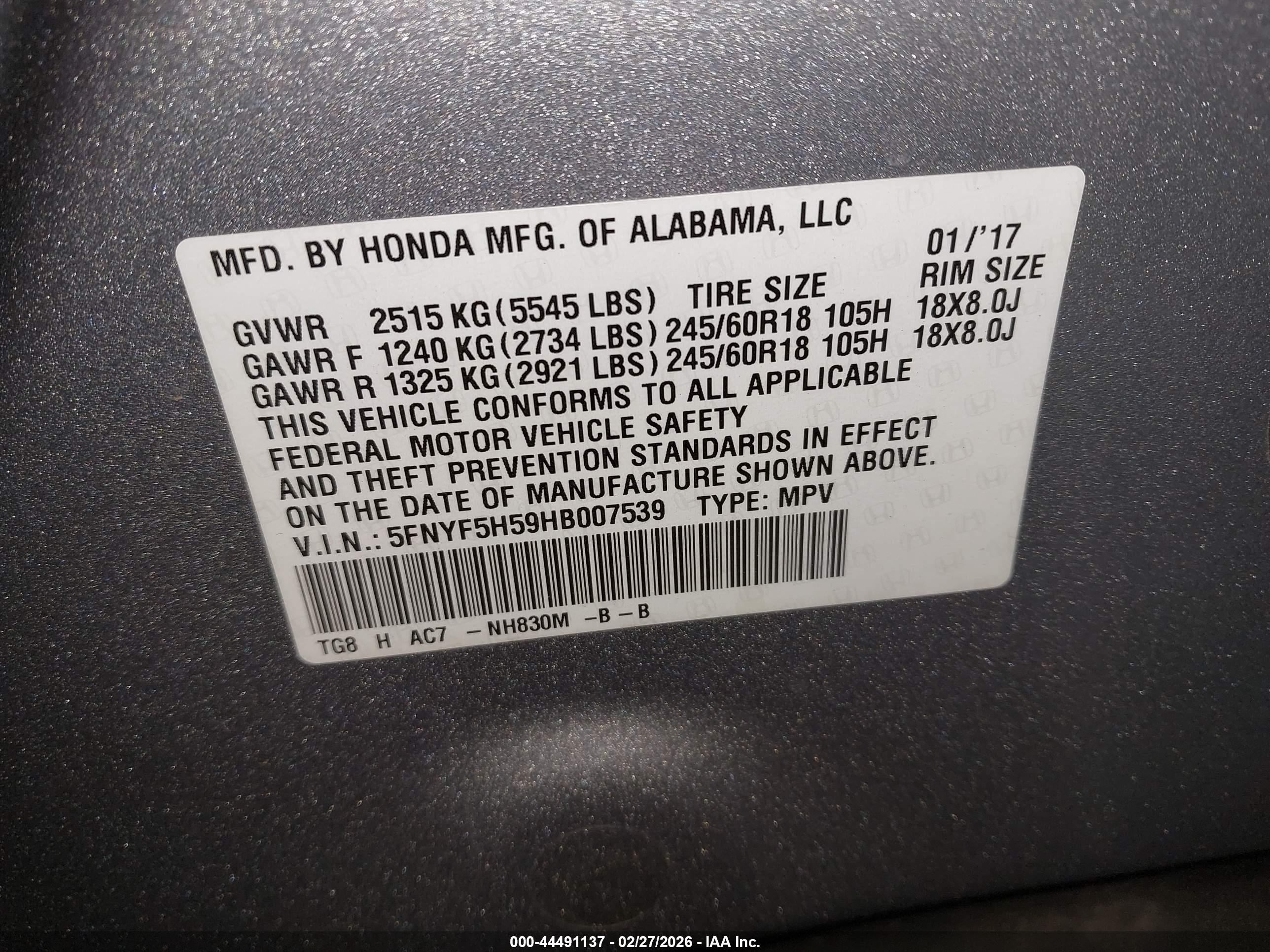 HONDA PILOT image 9