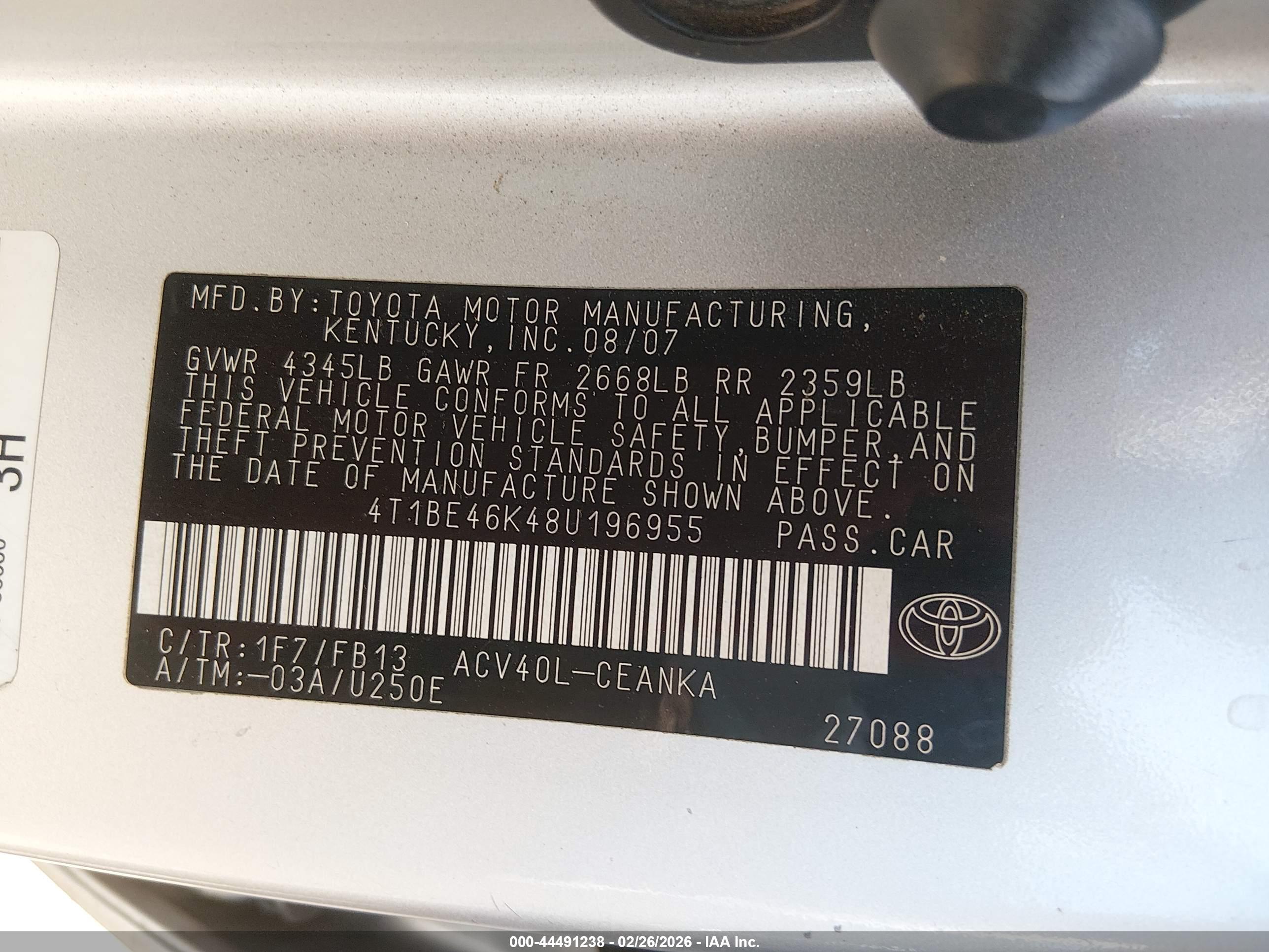 TOYOTA CAMRY image 9
