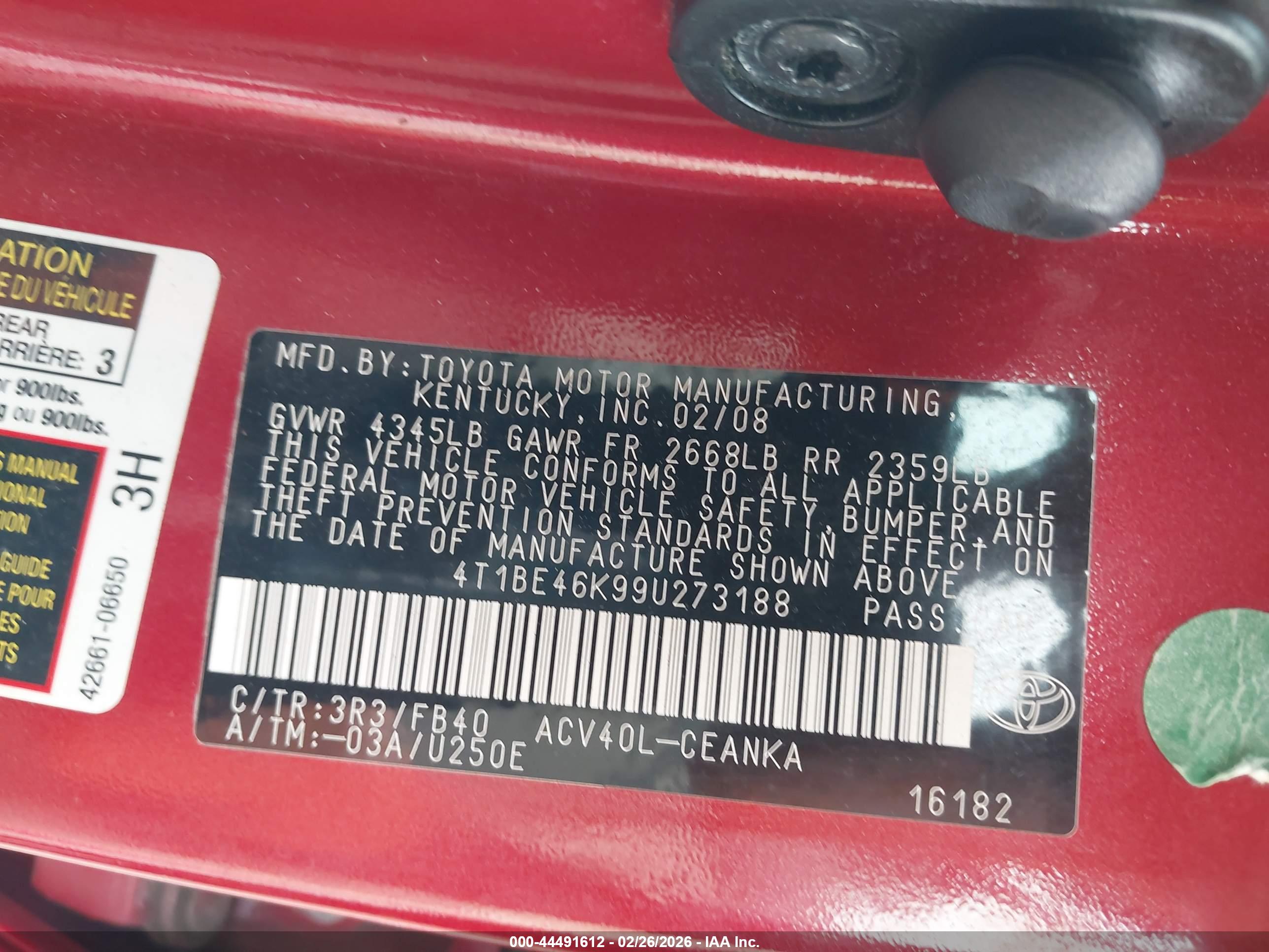TOYOTA CAMRY image 9