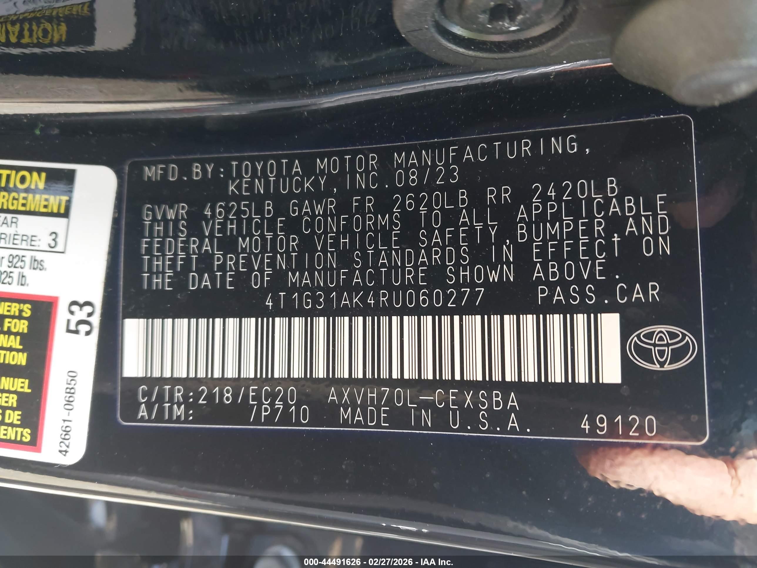 TOYOTA CAMRY image 9