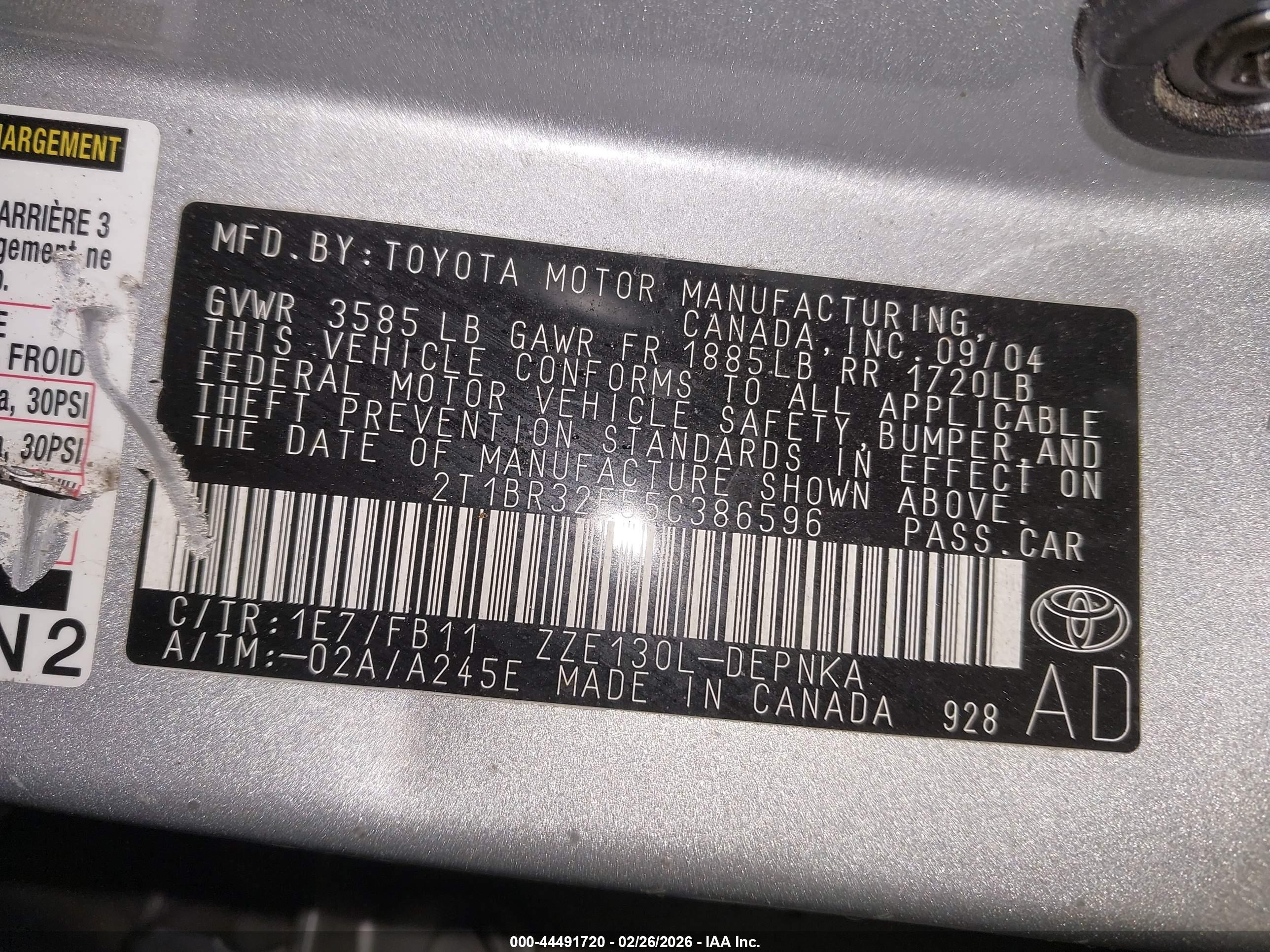 TOYOTA COROLLA image 9