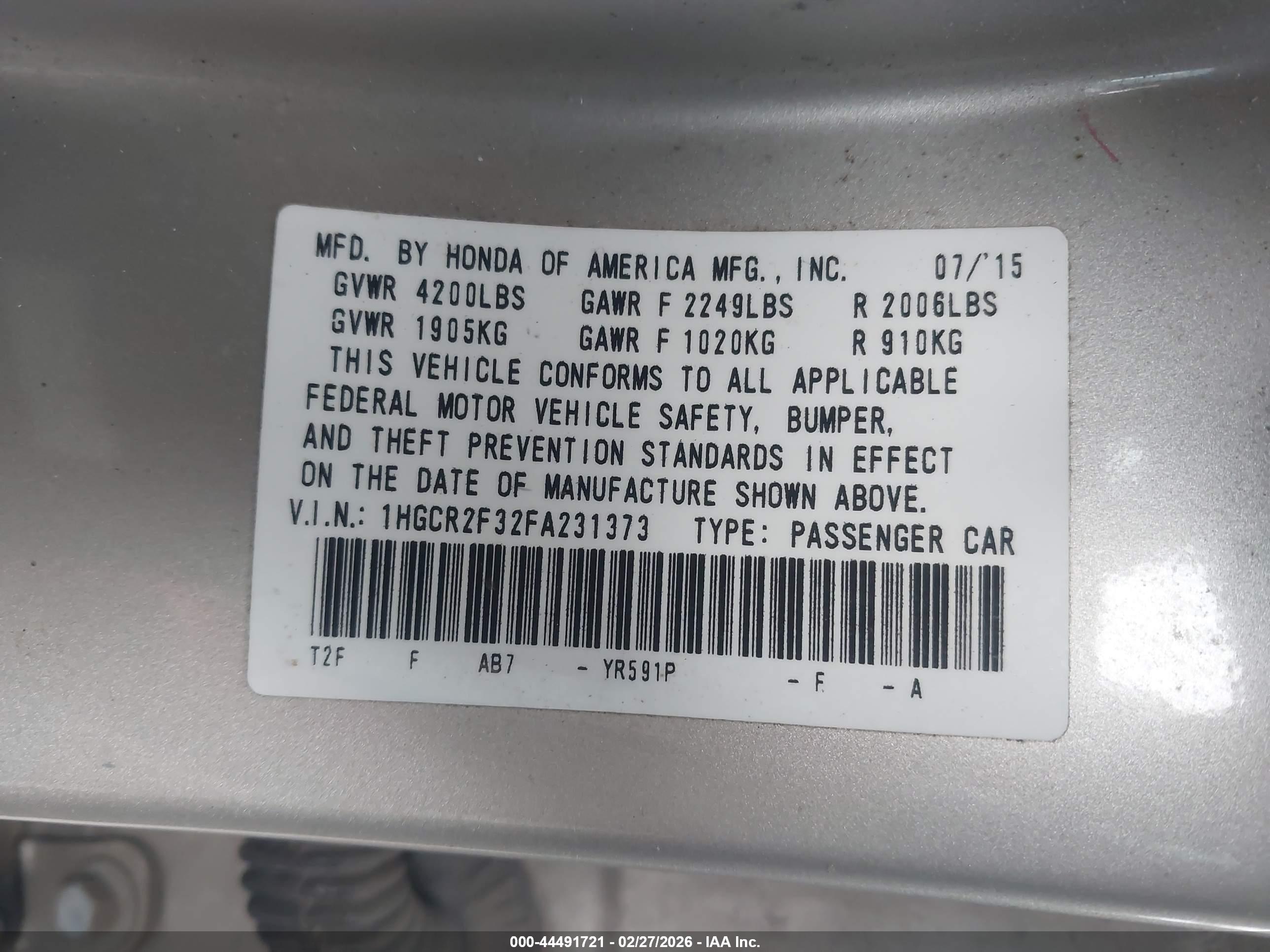 HONDA ACCORD image 9