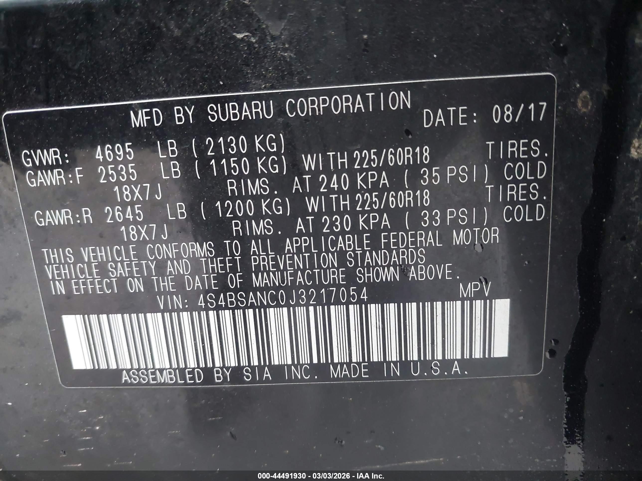 SUBARU OUTBACK image 9
